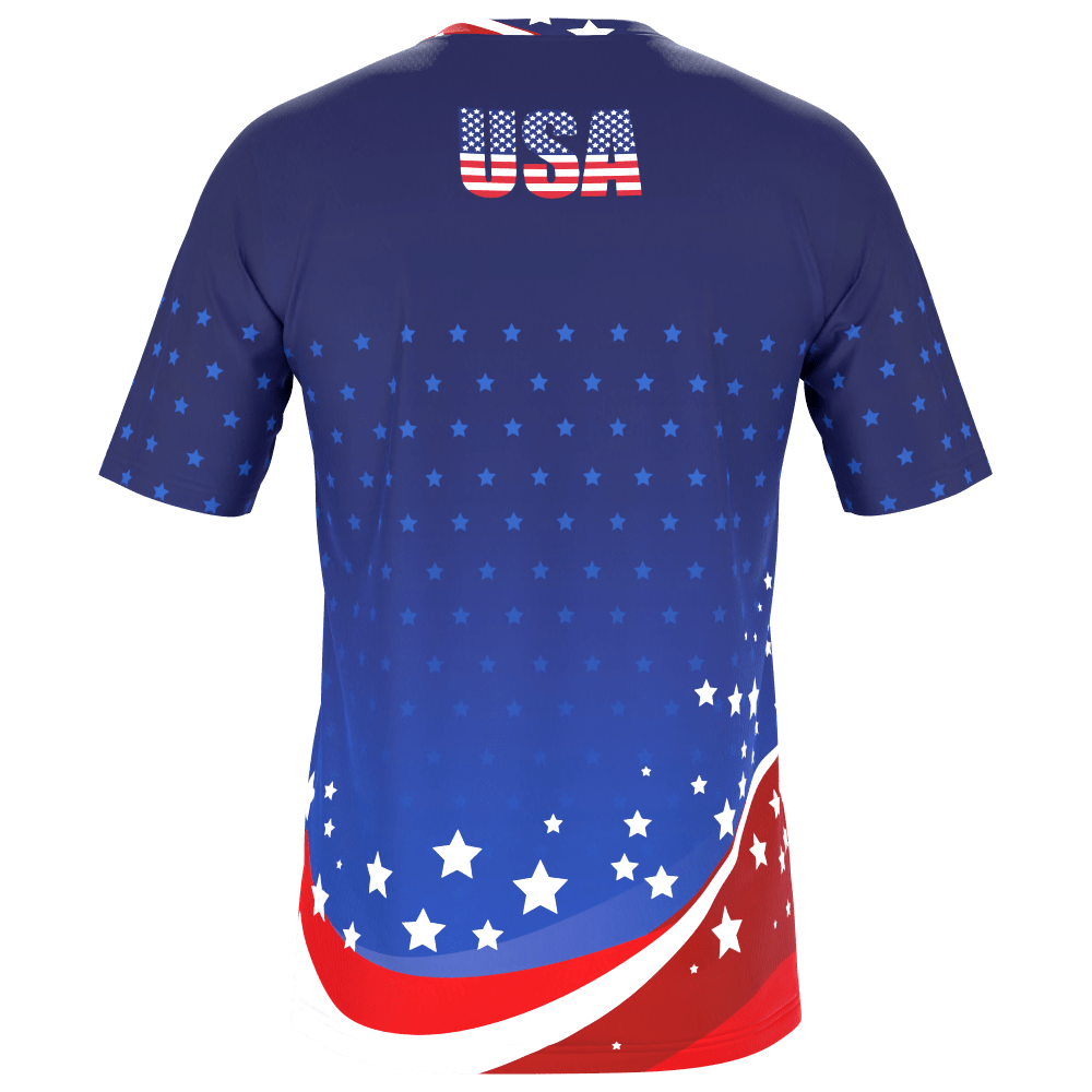 Men's American Stars and Stripes USA Icon Short Sleeve Running Shirt