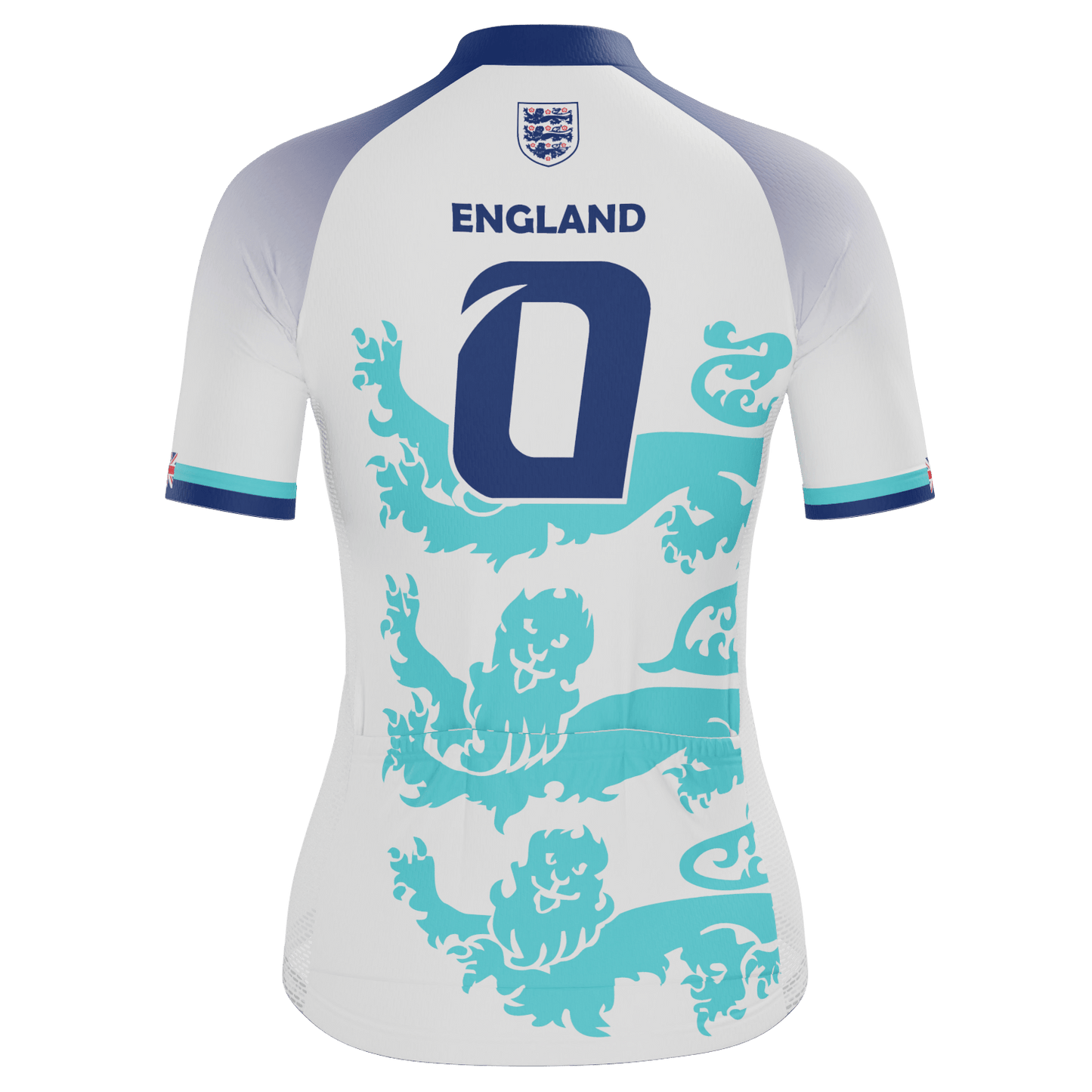 Women's England Soccer Short Sleeve Cycling Jersey