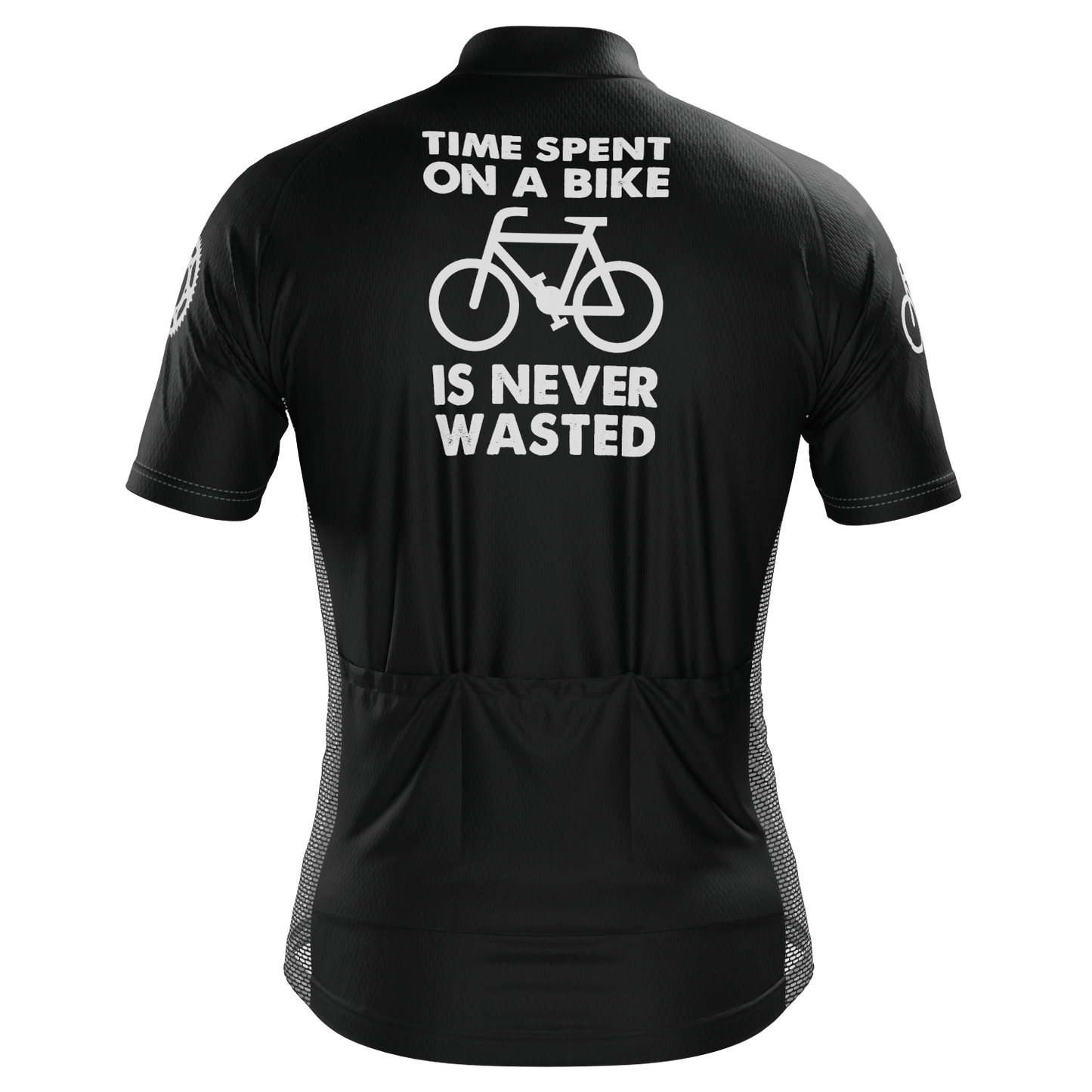 Men's Time Spent on a Bike is Never Wasted Short Sleeve Cycling Jersey