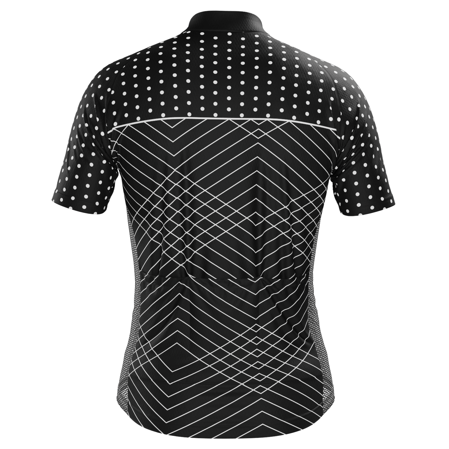 Men's Polka Dots and Zigzag Short Sleeve Cycling Jersey