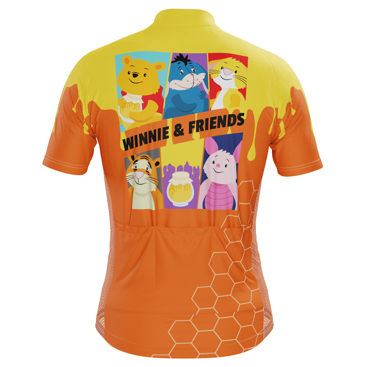 Men's Winnie & Friends Short Sleeve Cycling Jersey