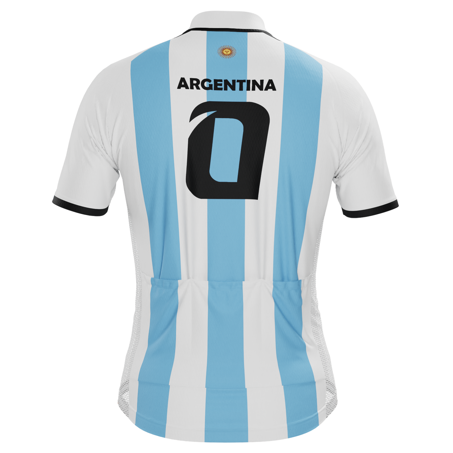 Men's Argentina Soccer Short Sleeve Cycling Jersey