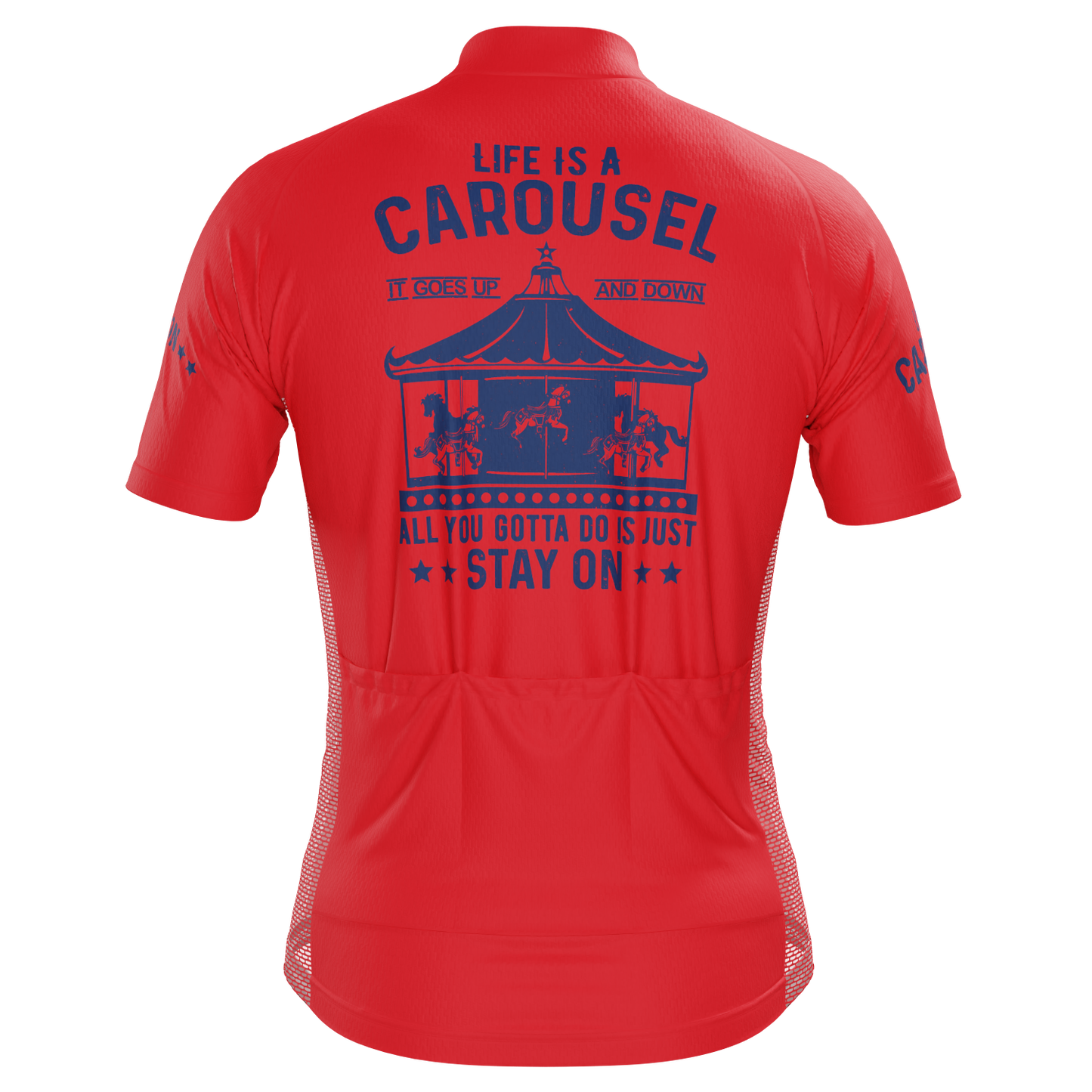 Men's Life Is Like A Carousel Short Sleeve Cycling Jersey