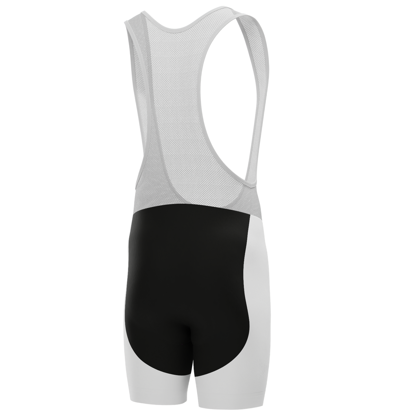 Men's Plain Full White Gel Padded Cycling Bib