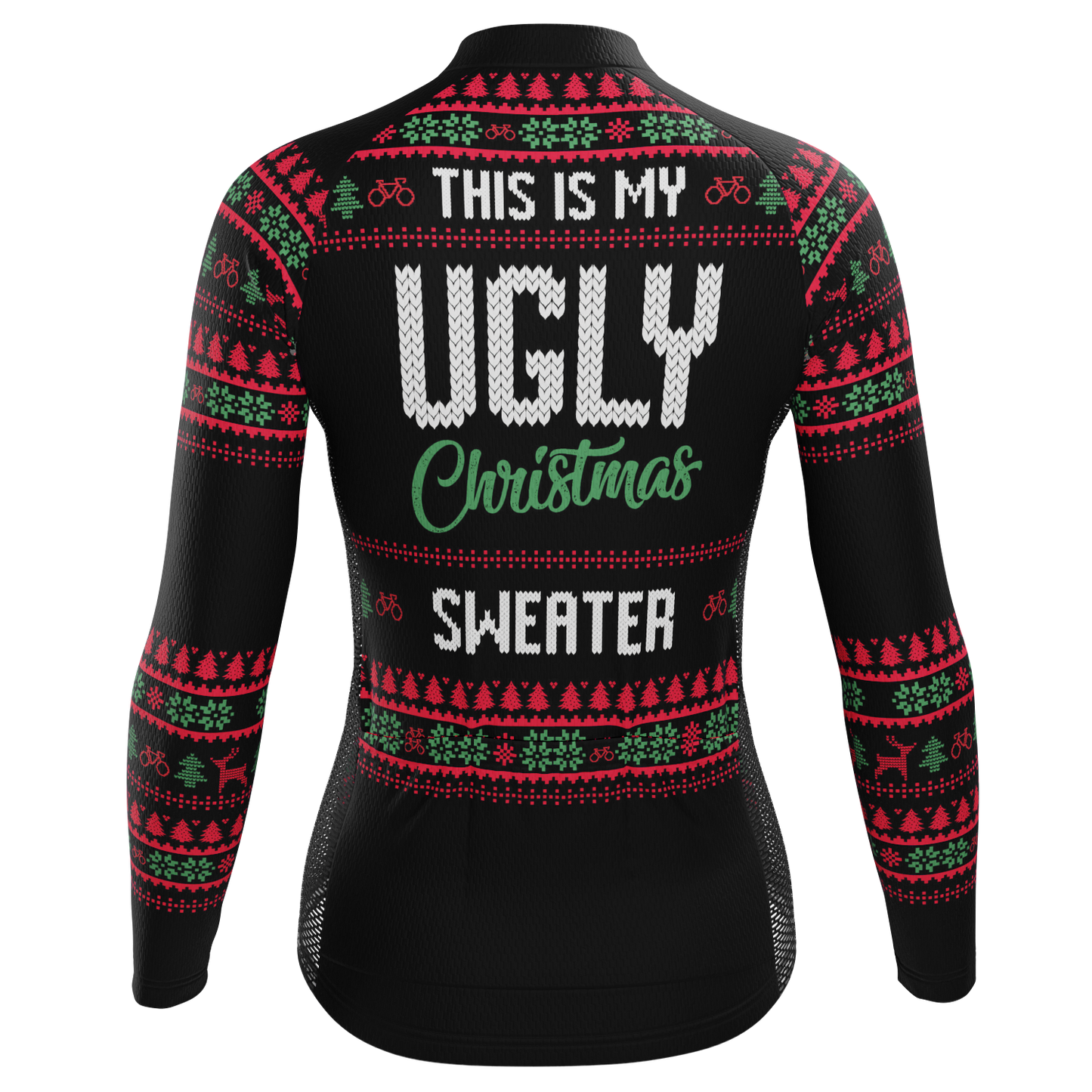 Women's This is my Ugly Christmas Sweater Long Sleeve Cycling Jersey