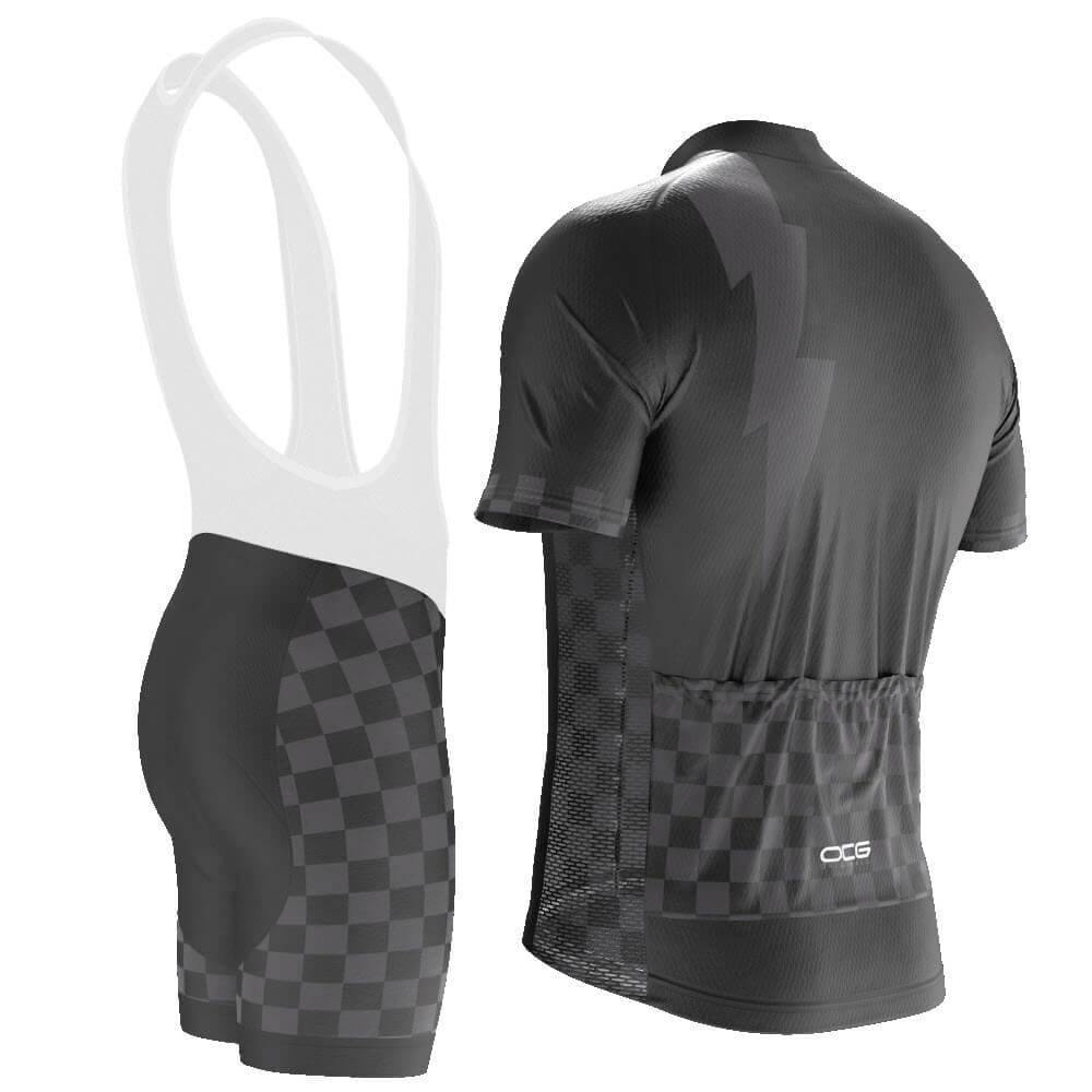 Men's Checkered Lighting 2 Piece Cycling Kit
