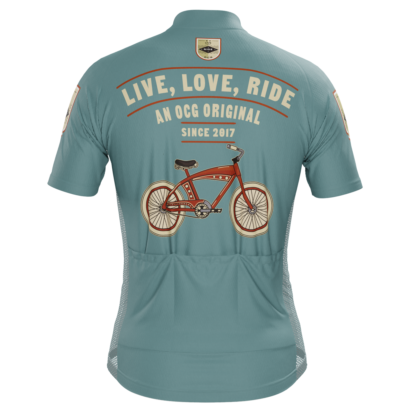 Men's Live, Love, Ride, Retro Short Sleeve Cycling Jersey
