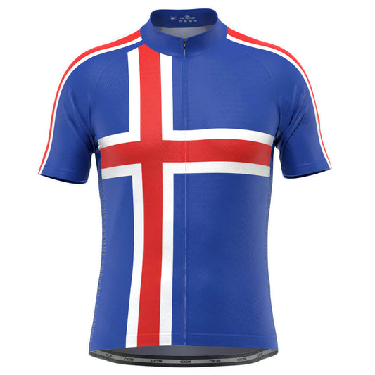 Men's Iceland Viking National Flag Short Sleeve Cycling Jersey