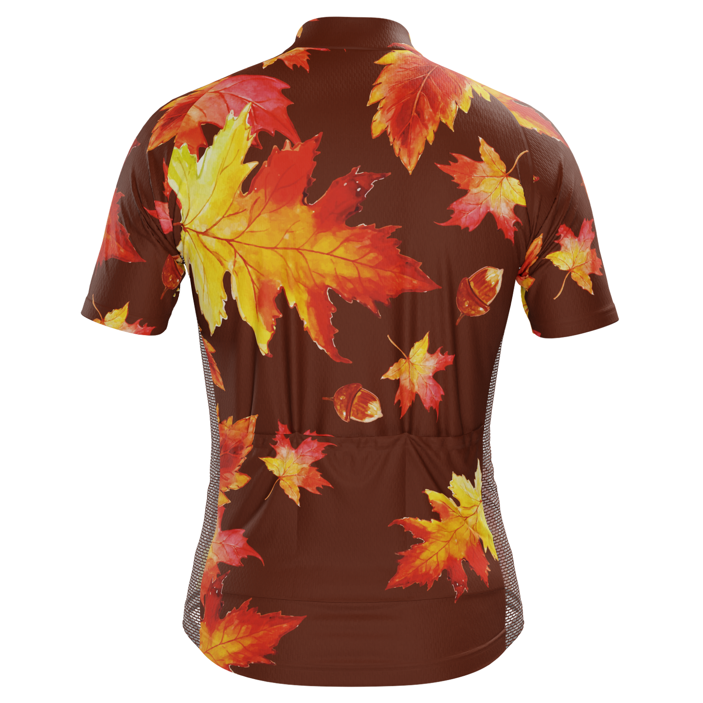 Men's Autumn Acorns Short Sleeve Cycling Jersey