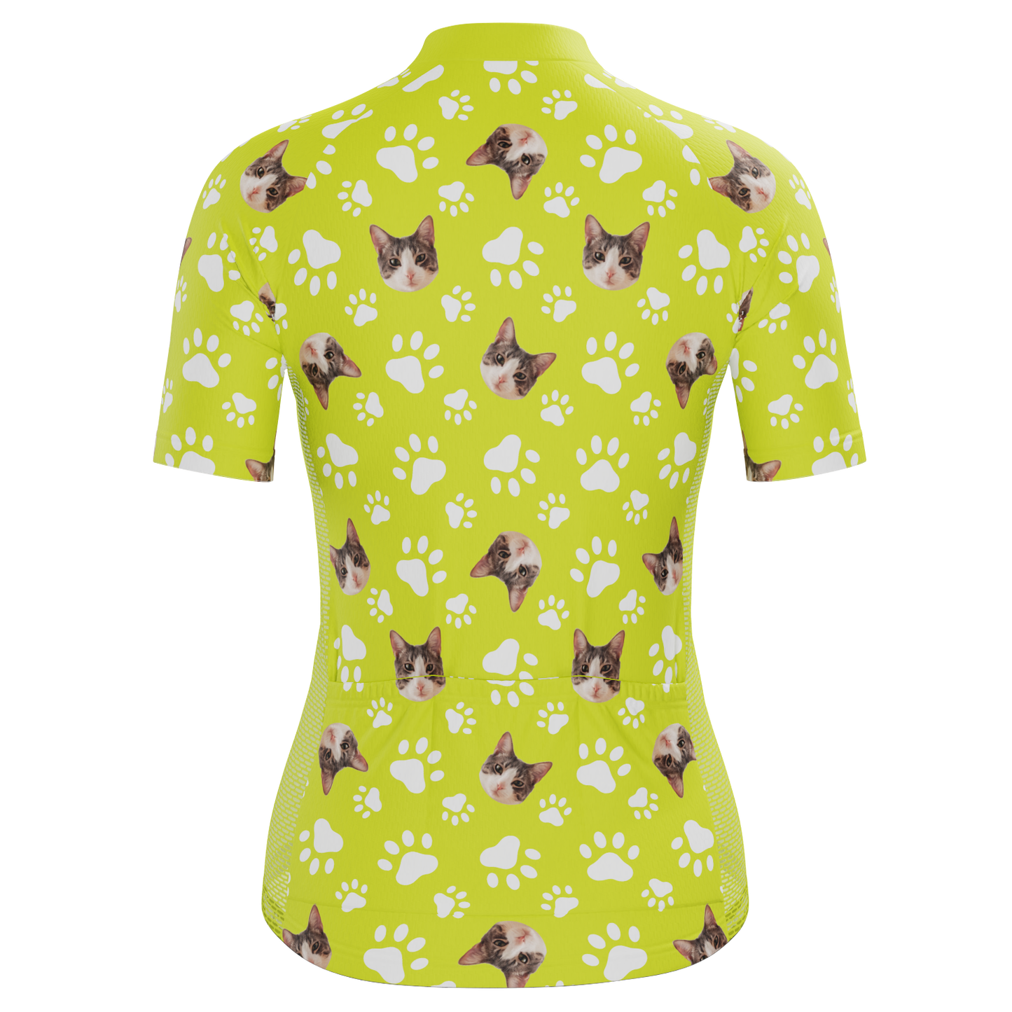 Women's Custom Pet Paws Design Personalized Short Sleeve Cycling Jersey