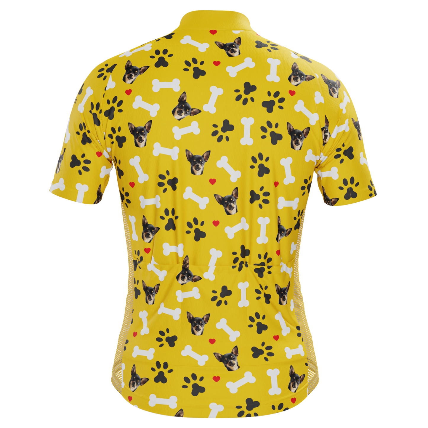 Men's Custom Pet Bones Design Personalized Short-Sleeve Cycling Jersey