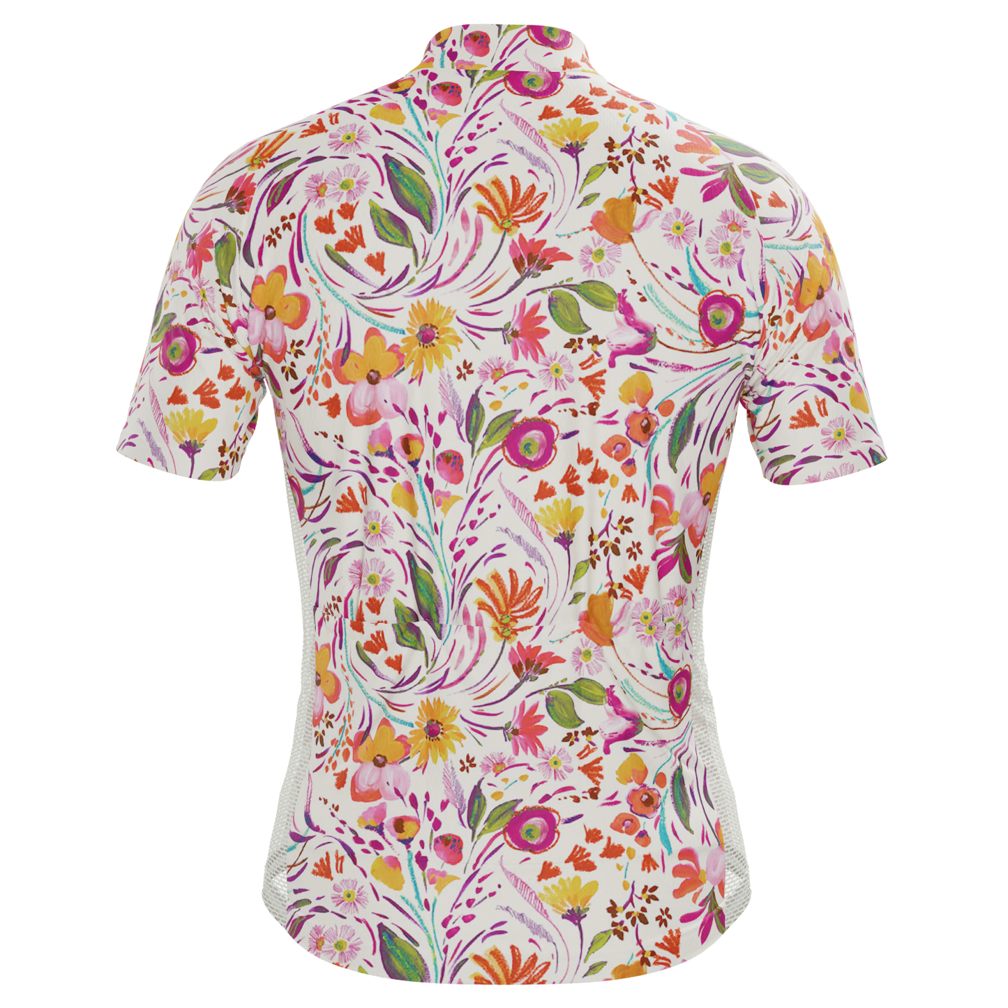 Men's Painterly Blooms Short Sleeve Cycling Jersey
