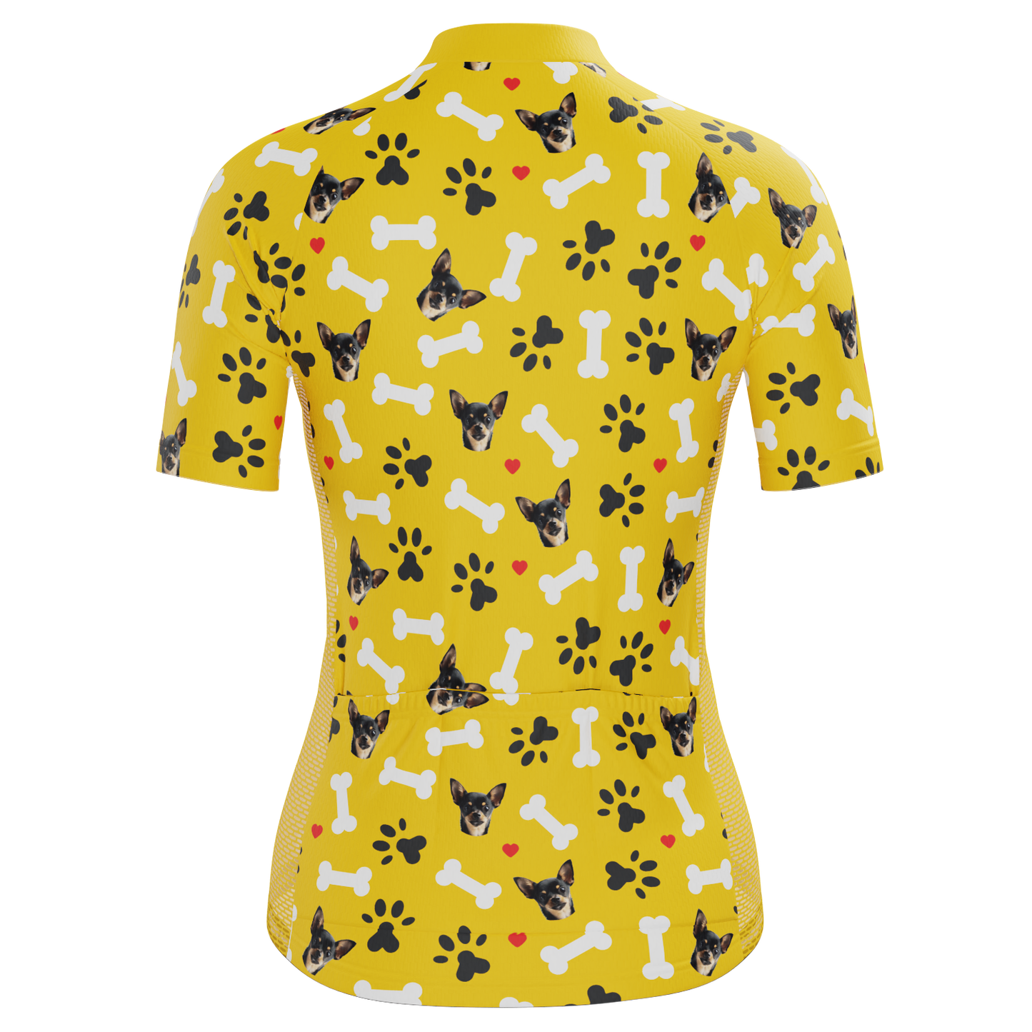 Women's Custom Pet Bones Design Personalized Short Sleeve Cycling Jersey