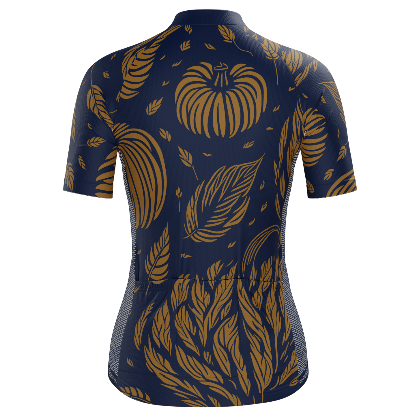 Women's Fall Pumpkins Short Sleeve Cycling Jersey