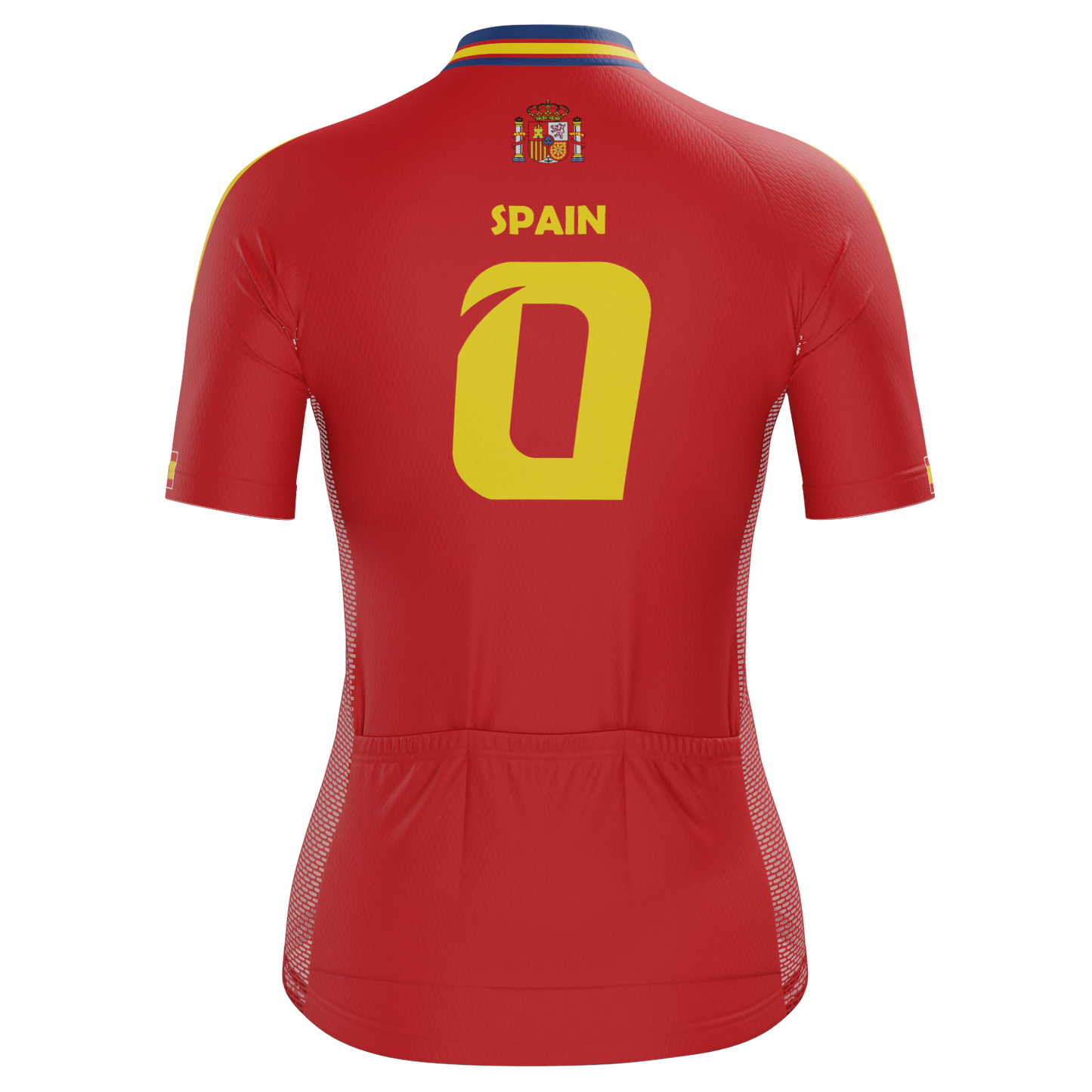 Women's Spain Soccer Short Sleeve Cycling Jersey