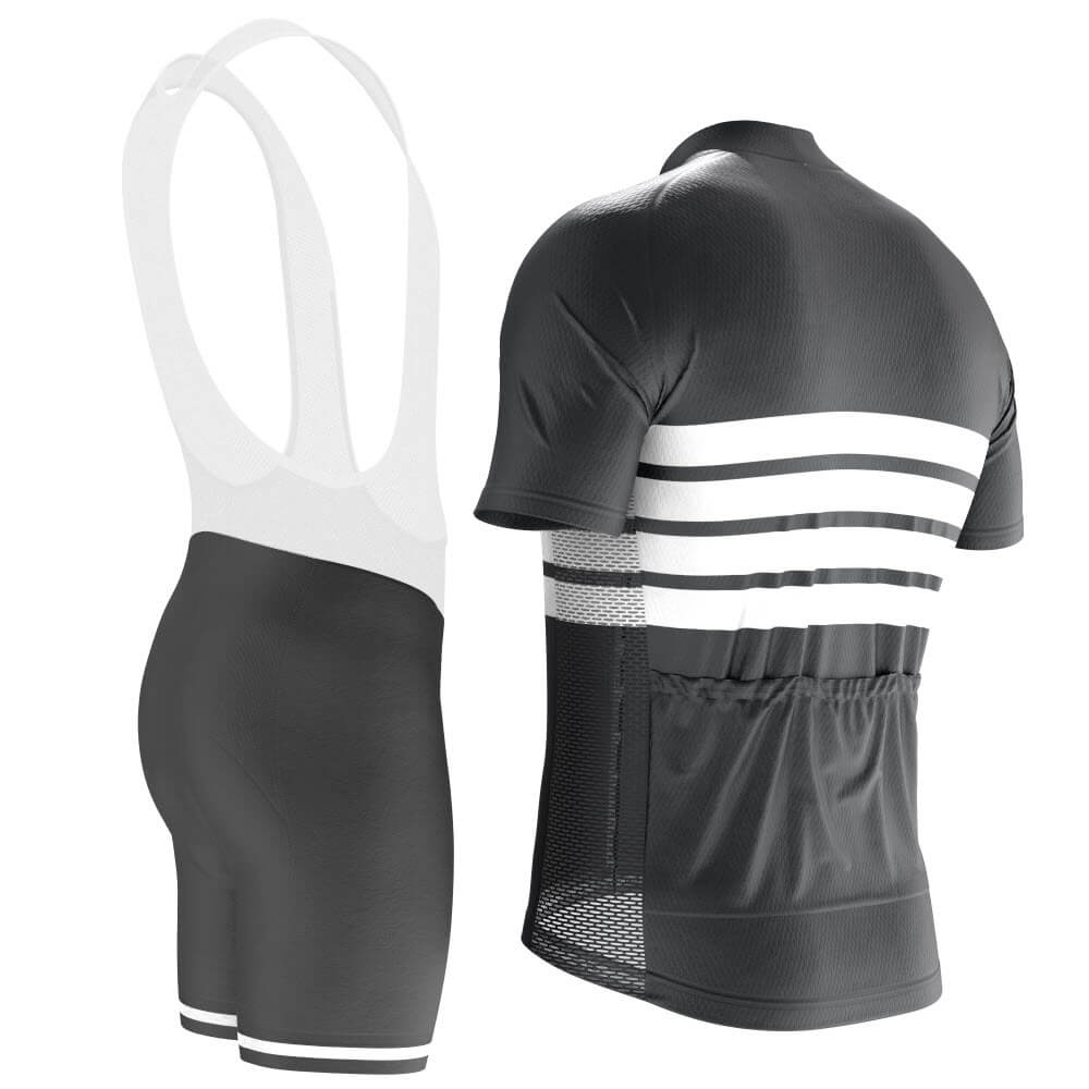 Men's Retro Four Stripe 2 Piece Cycling Kit