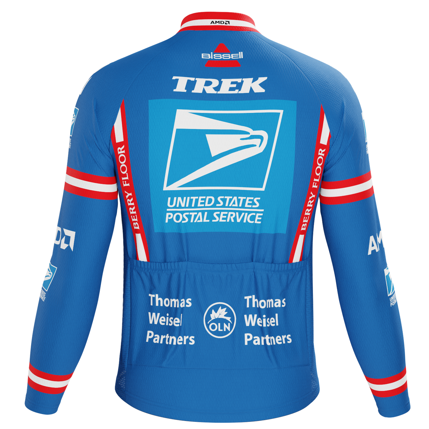 Men's Retro US Postal Long Sleeve Cycling Jersey