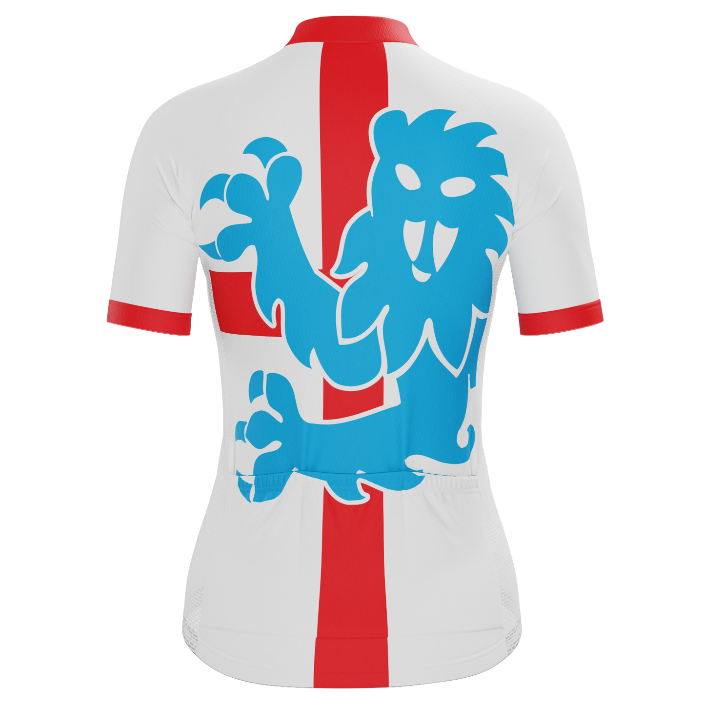 Women's Three Lions England National Flag Short Sleeve Cycling Jersey