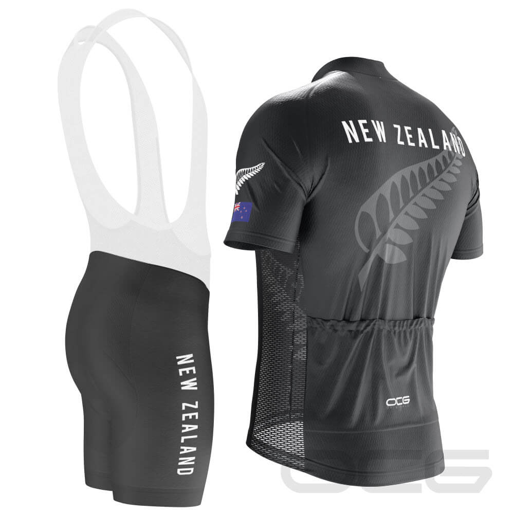 Men's New Zealand Silver Fern National Flag 2 Piece Cycling Kit