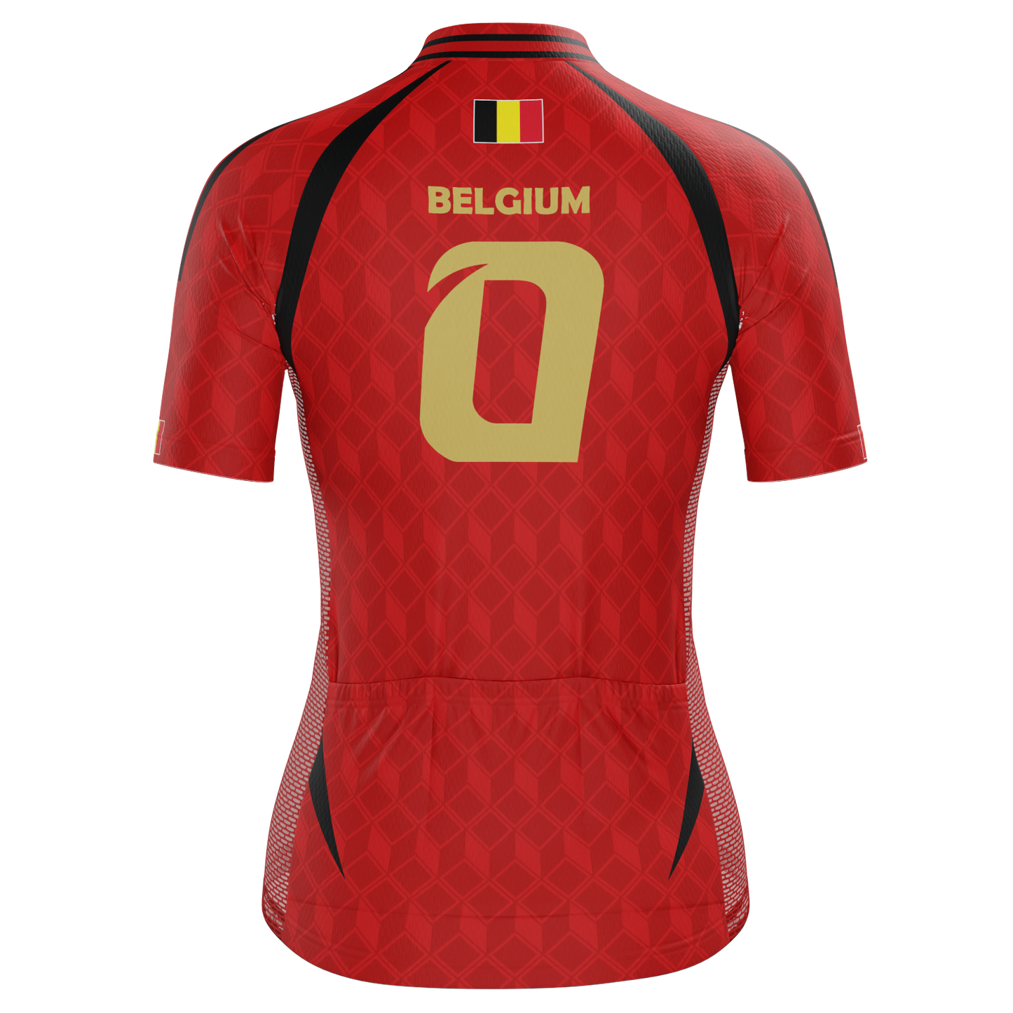 Women's Belgium Soccer Short Sleeve Cycling Jersey