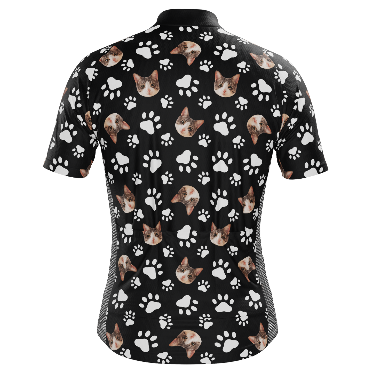 Men's Custom Pet Paws Design Personalized Short-Sleeve Cycling Jersey