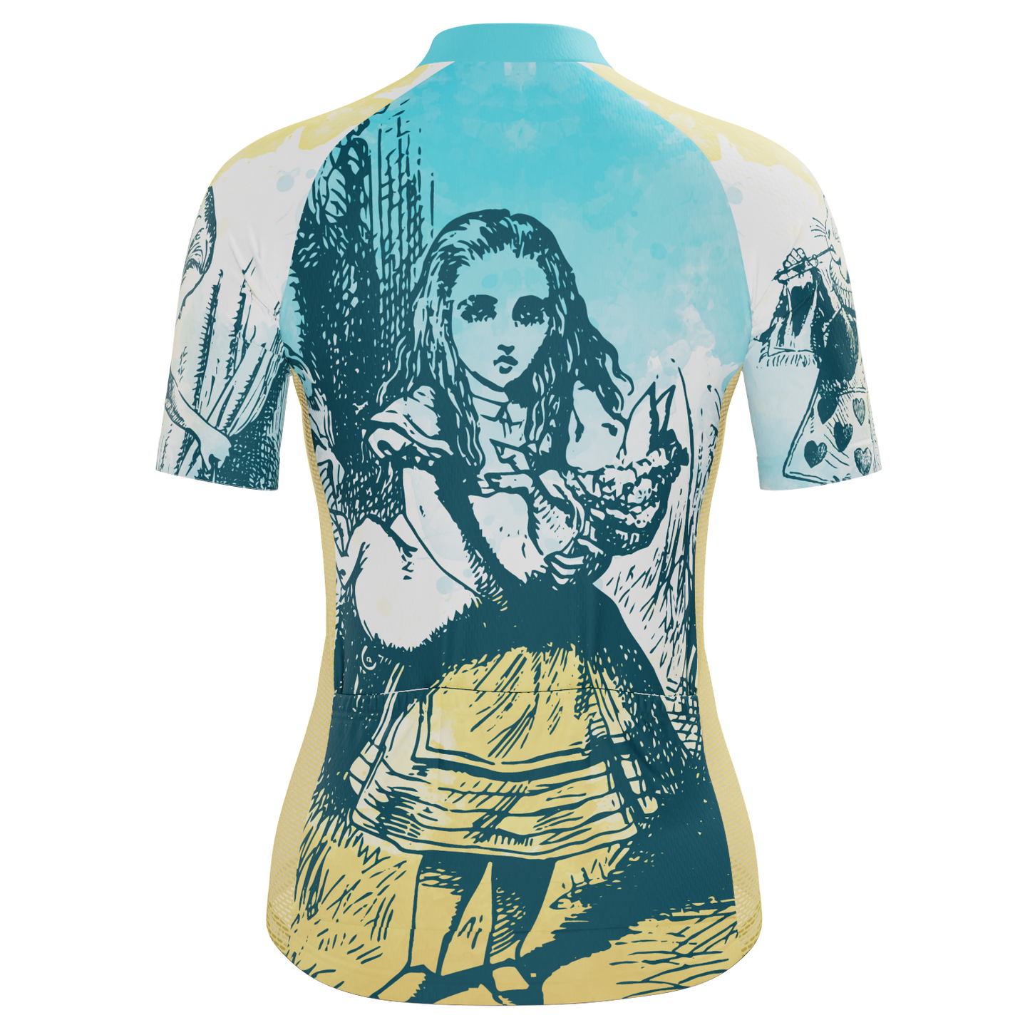 Women's Alice In Wonderland Short Sleeve Cycling Jersey
