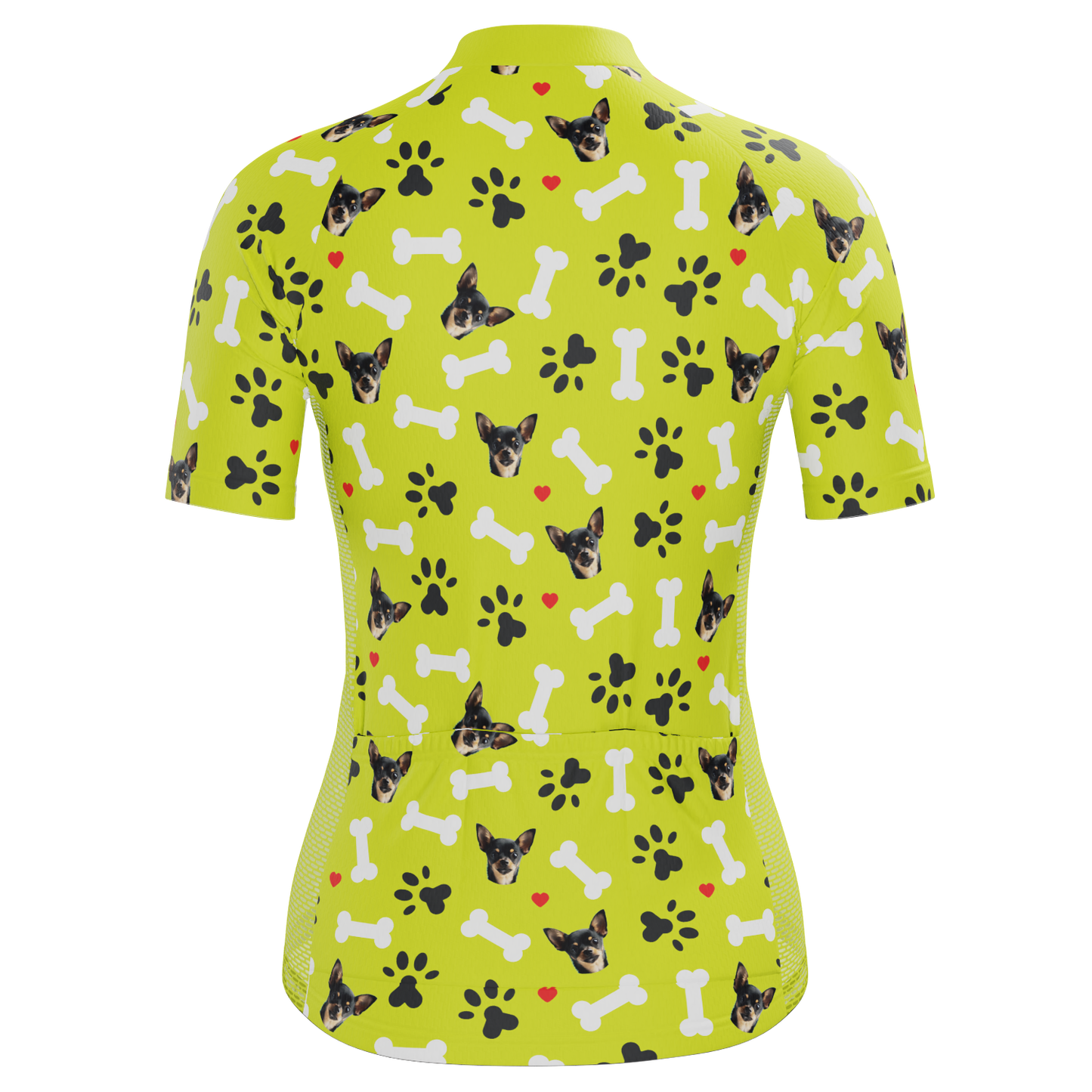 Women's Custom Pet Bones Design Personalized Short Sleeve Cycling Jersey