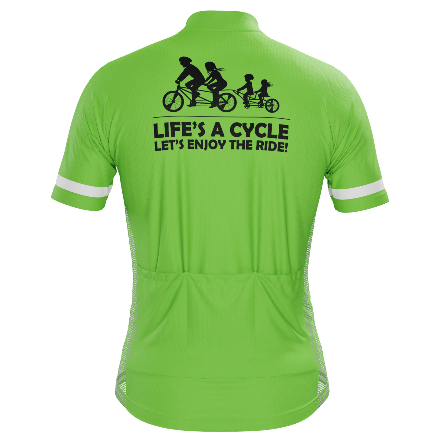 Men's Life's a Cycle, Let's Enjoy The Ride! Short Sleeve Cycling Jersey