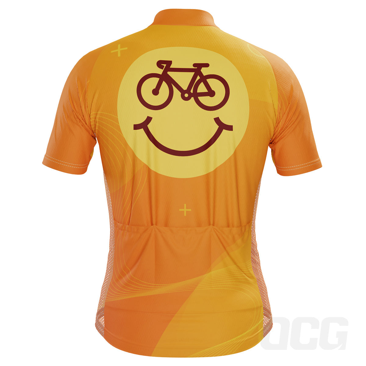 Men's Cycling is Happiness Emoji Short Sleeve Cycling Jersey