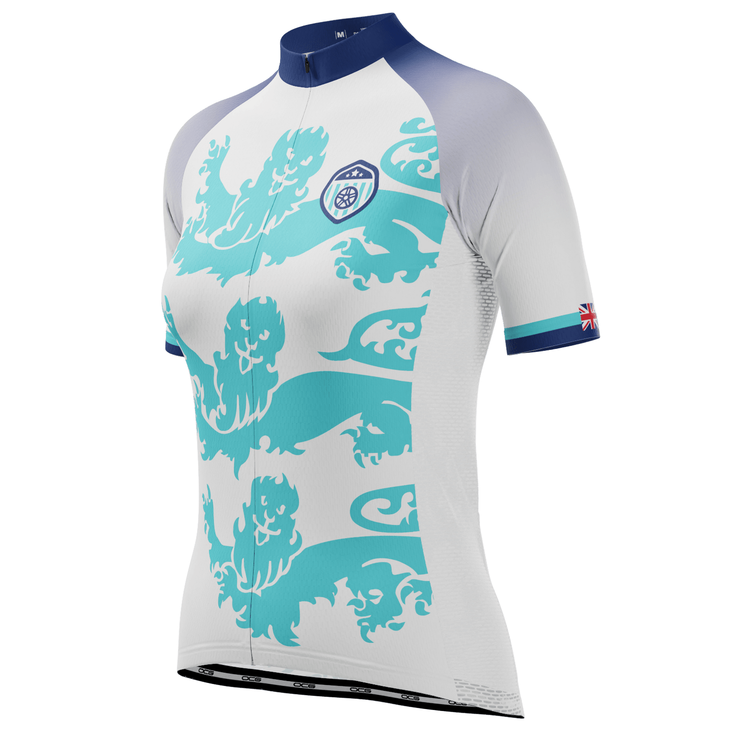 Women's England Soccer Short Sleeve Cycling Jersey