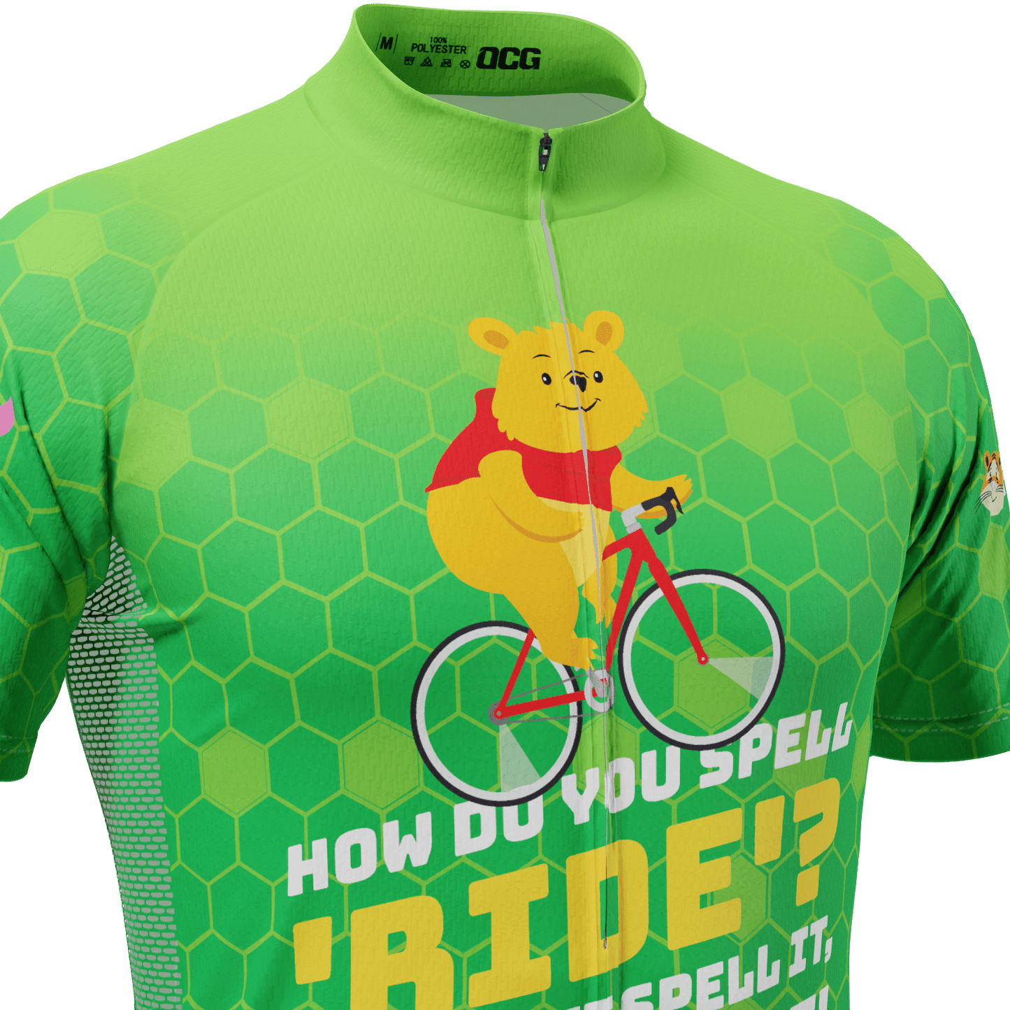 Men's Winnie The Cyclist Short Sleeve Cycling Jersey