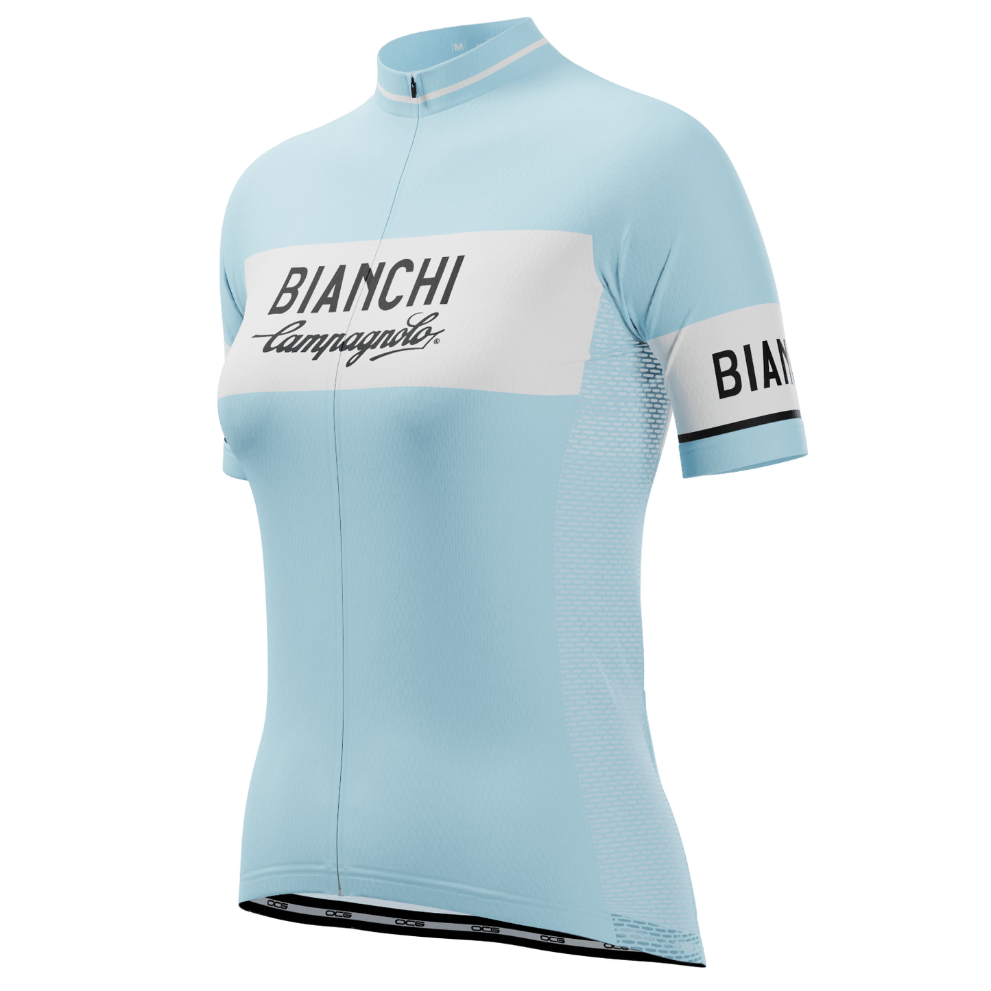 Women's Retro Bianchi Short Sleeve Cycling Jersey