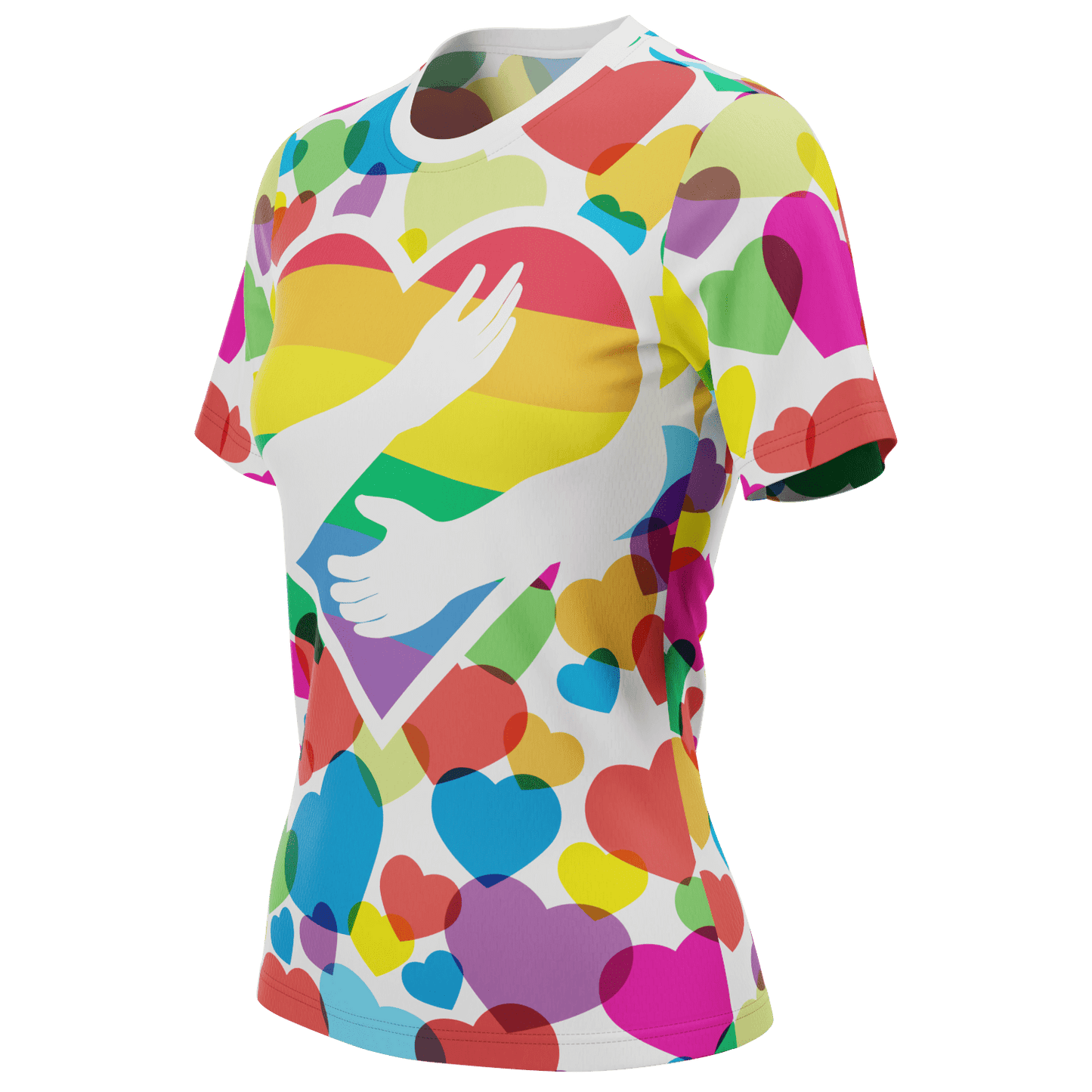 Women's Rainbow Love Short Sleeve Running Shirt