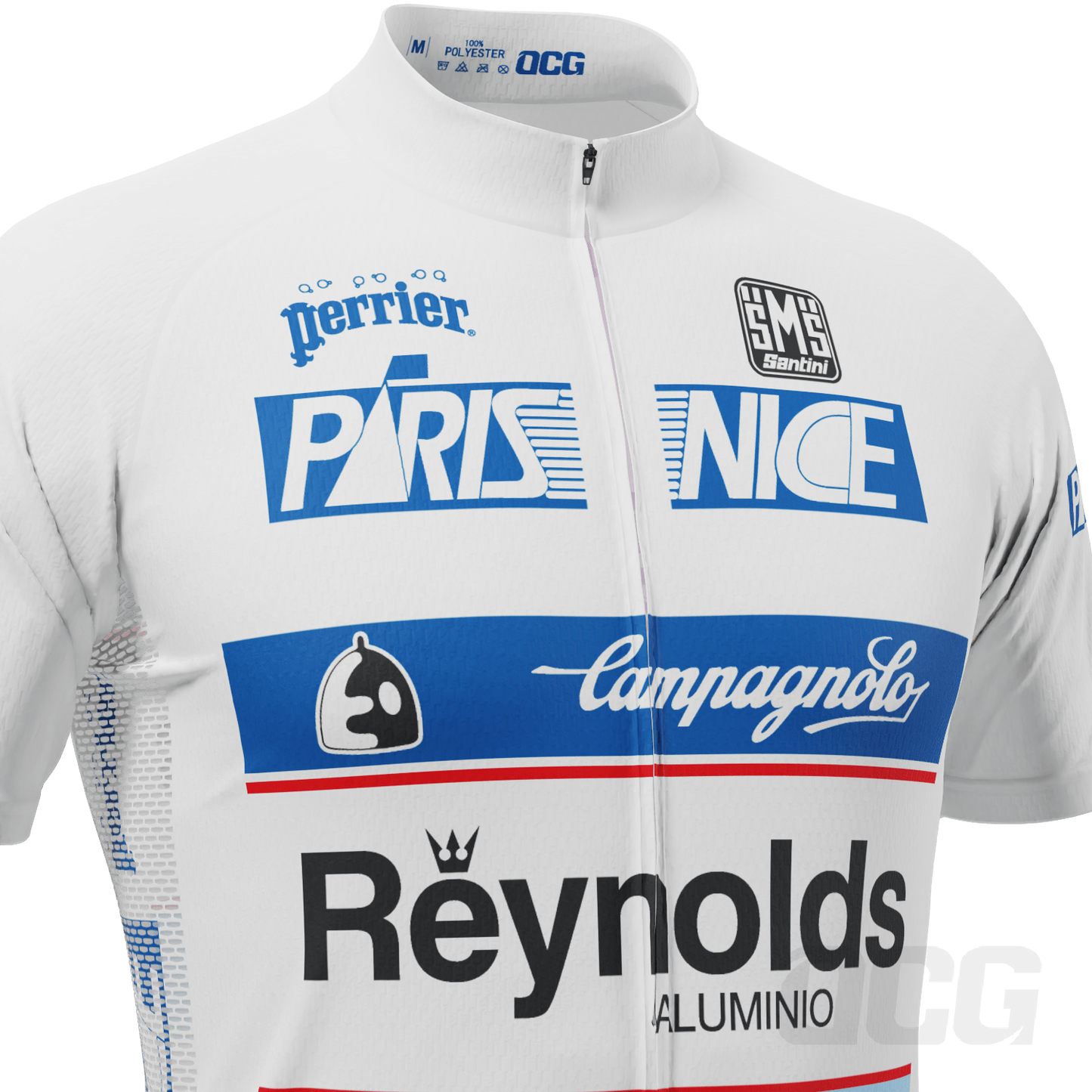 Men's Retro 1989 Miguel Indurain Paris Nice Leaders Short Sleeve Cycling Jersey