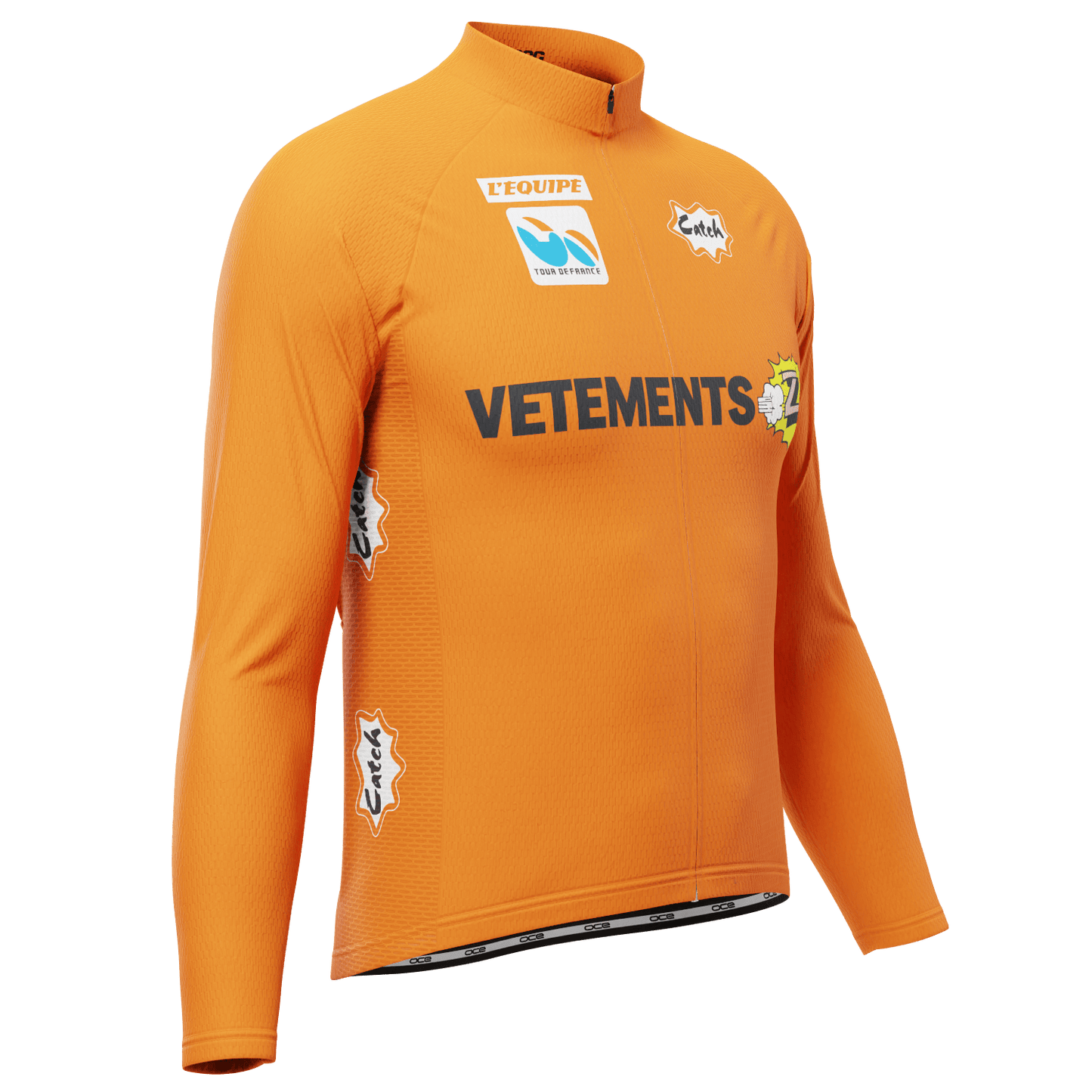 Men's Retro Vetements Team Z Long Sleeve Cycling Jersey