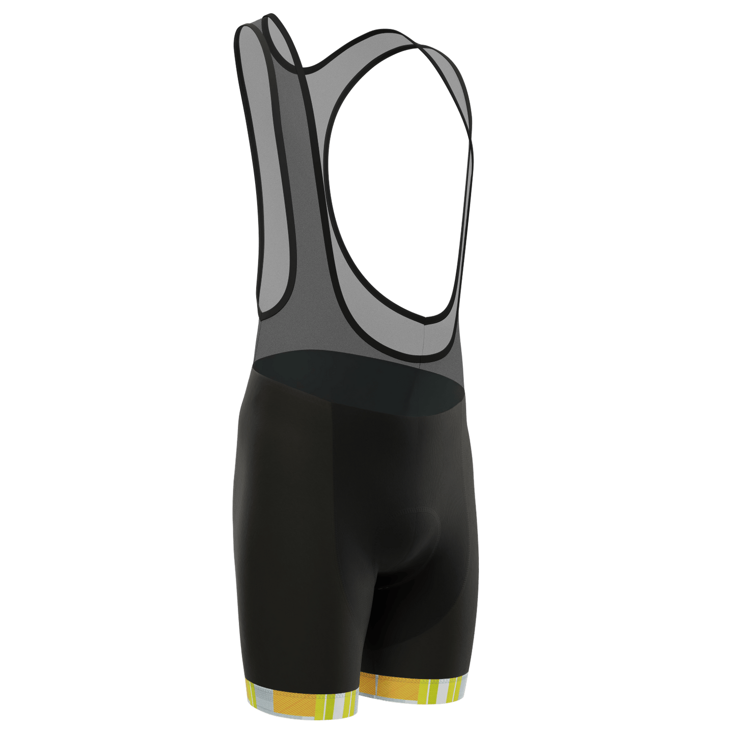 Men's Criss-Crossed Tartan Gel Padded Cycling Bib