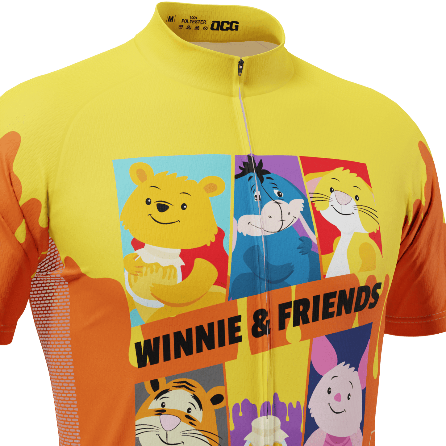 Men's Winnie & Friends Short Sleeve Cycling Jersey