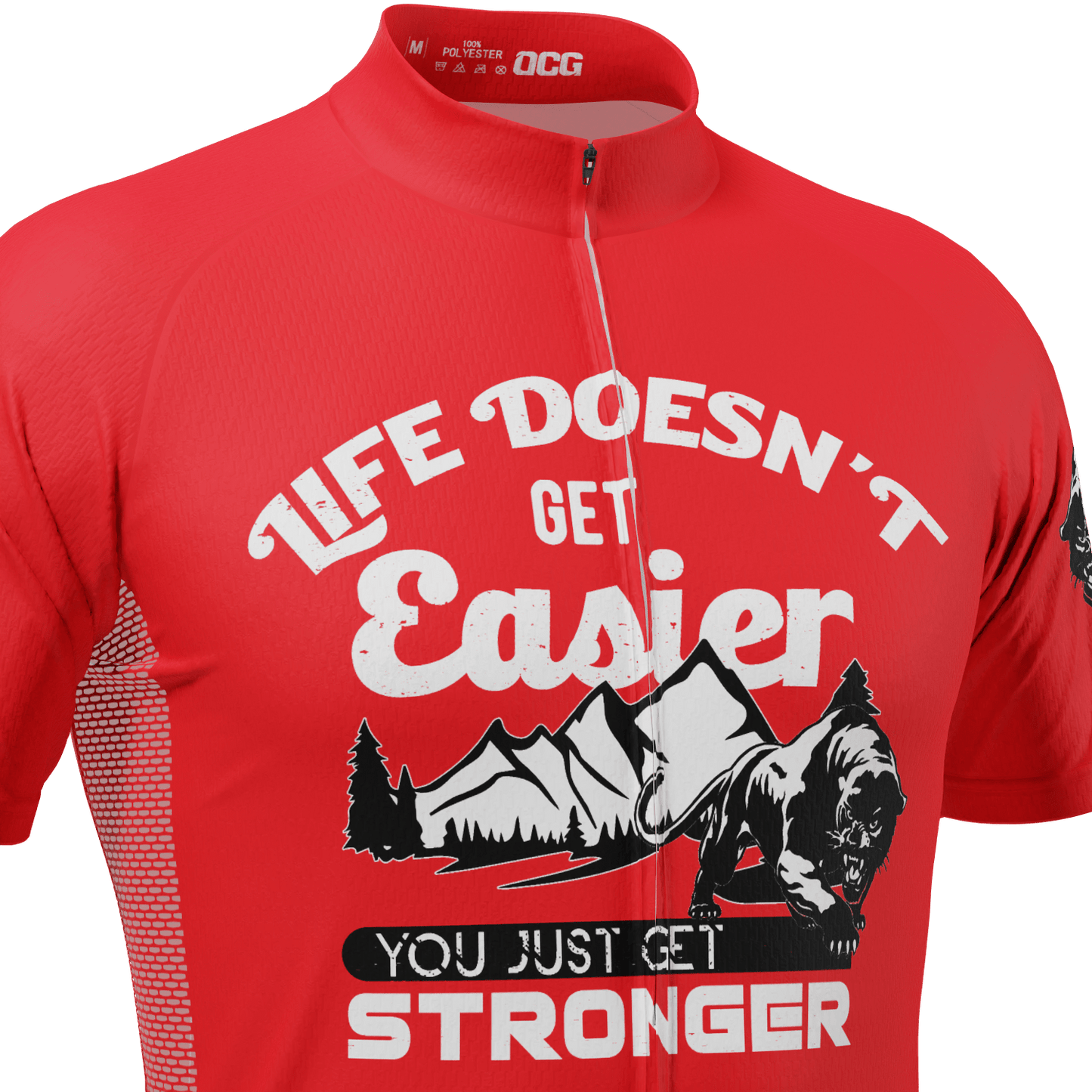 Men's Life Doesn't Get Easier, You Get Stronger Short Sleeve Cycling Jersey