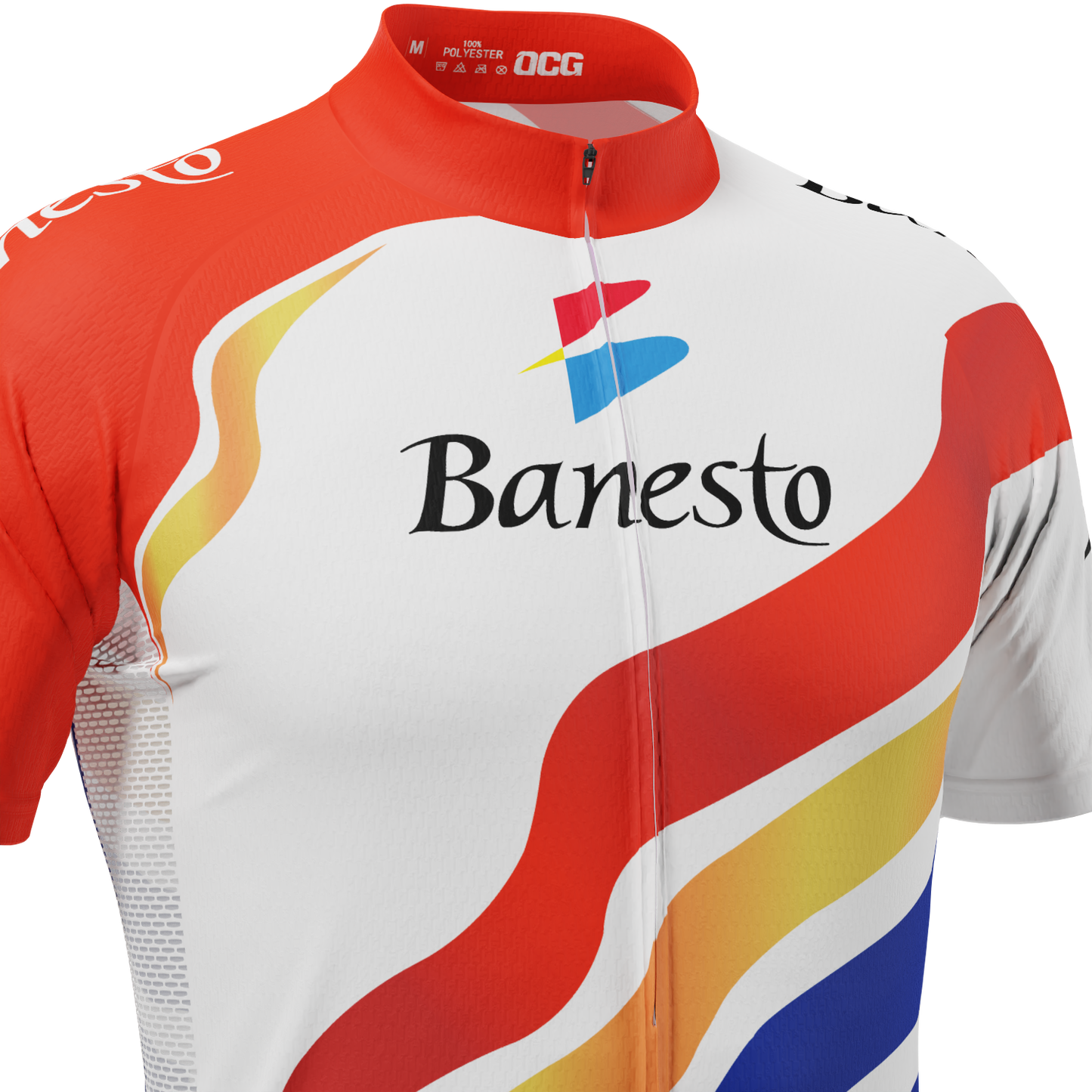 Men's Retro 1990 Banesto Short Sleeve Cycling Jersey