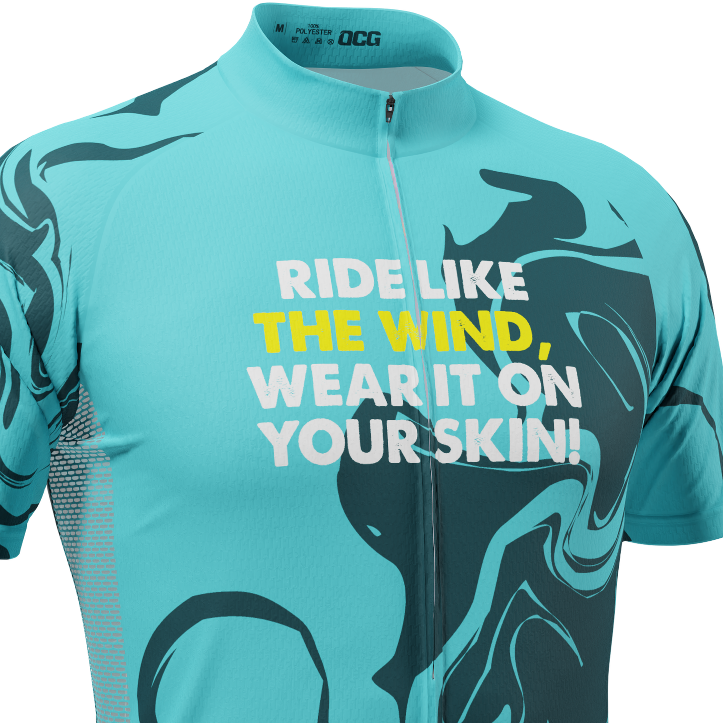 Men's Ride Like The Wind, Wear It On Your Skin! Short Sleeve Cycling Jersey