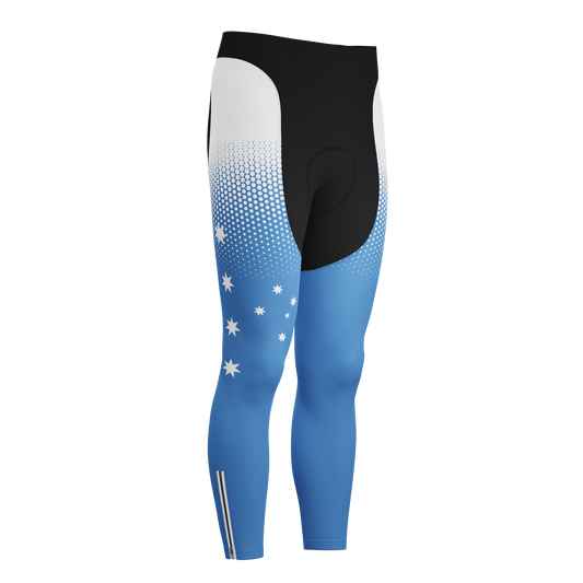 Men's World Countries Team Australia Icon Gel Padded Cycling Bib-Tights