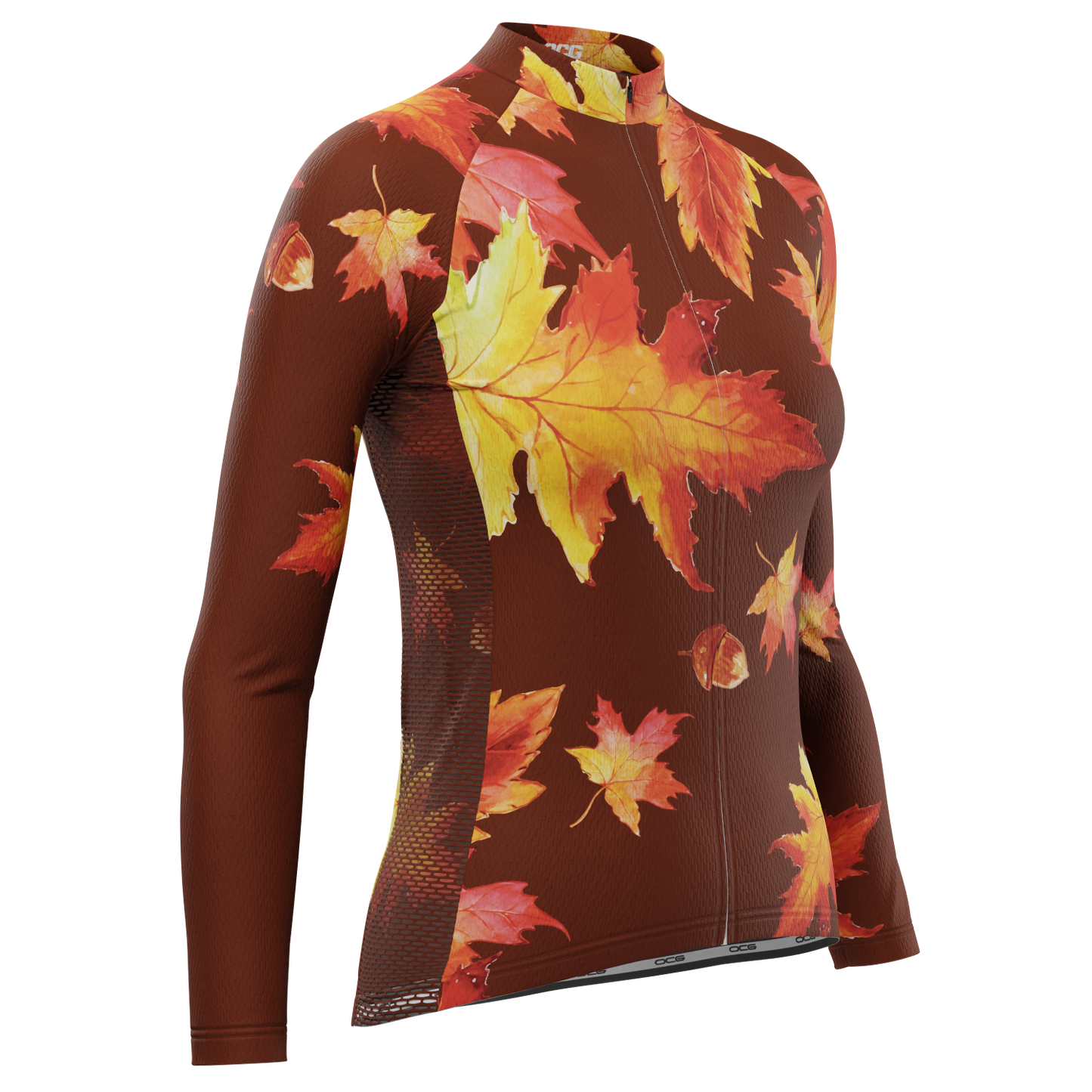 Women's Autumn Acorns Long Sleeve Cycling Jersey