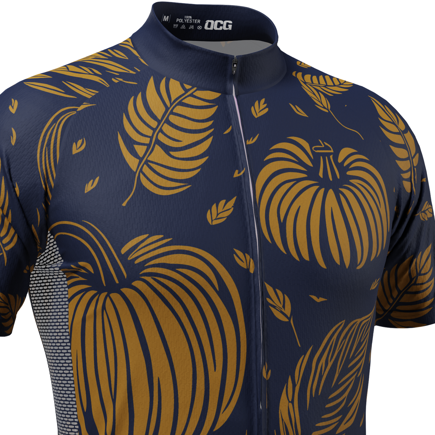 Men's Fall Pumpkins Short Sleeve Cycling Jersey