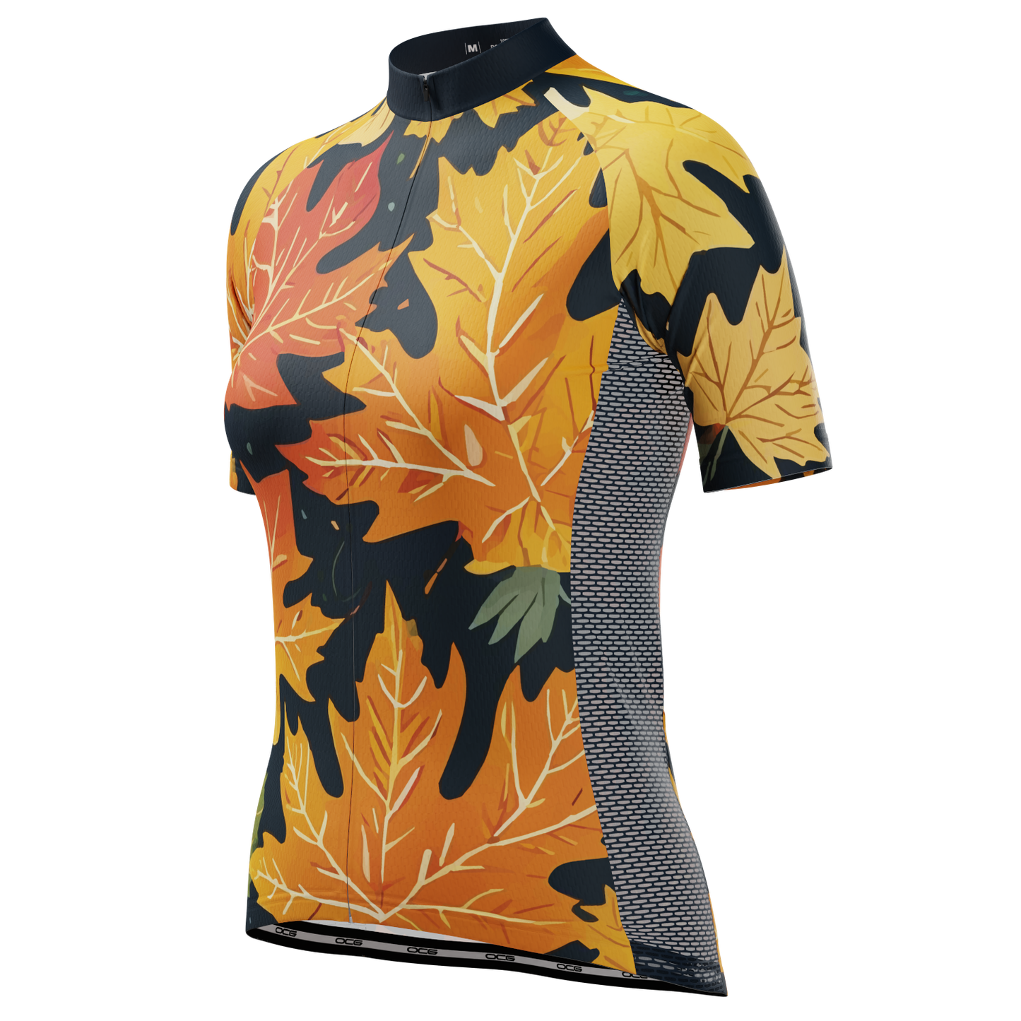 Women's Leaves in the Fall Short Sleeve Cycling Jersey