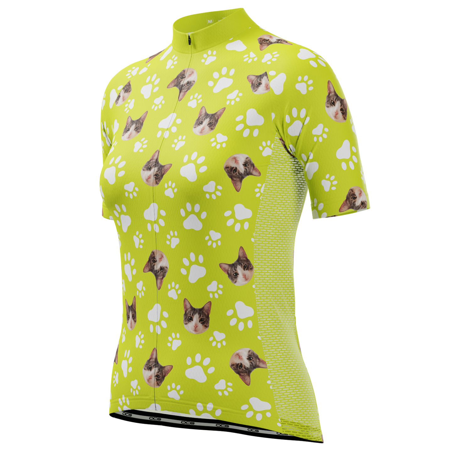 Women's Custom Pet Paws Design Personalized Short Sleeve Cycling Jersey