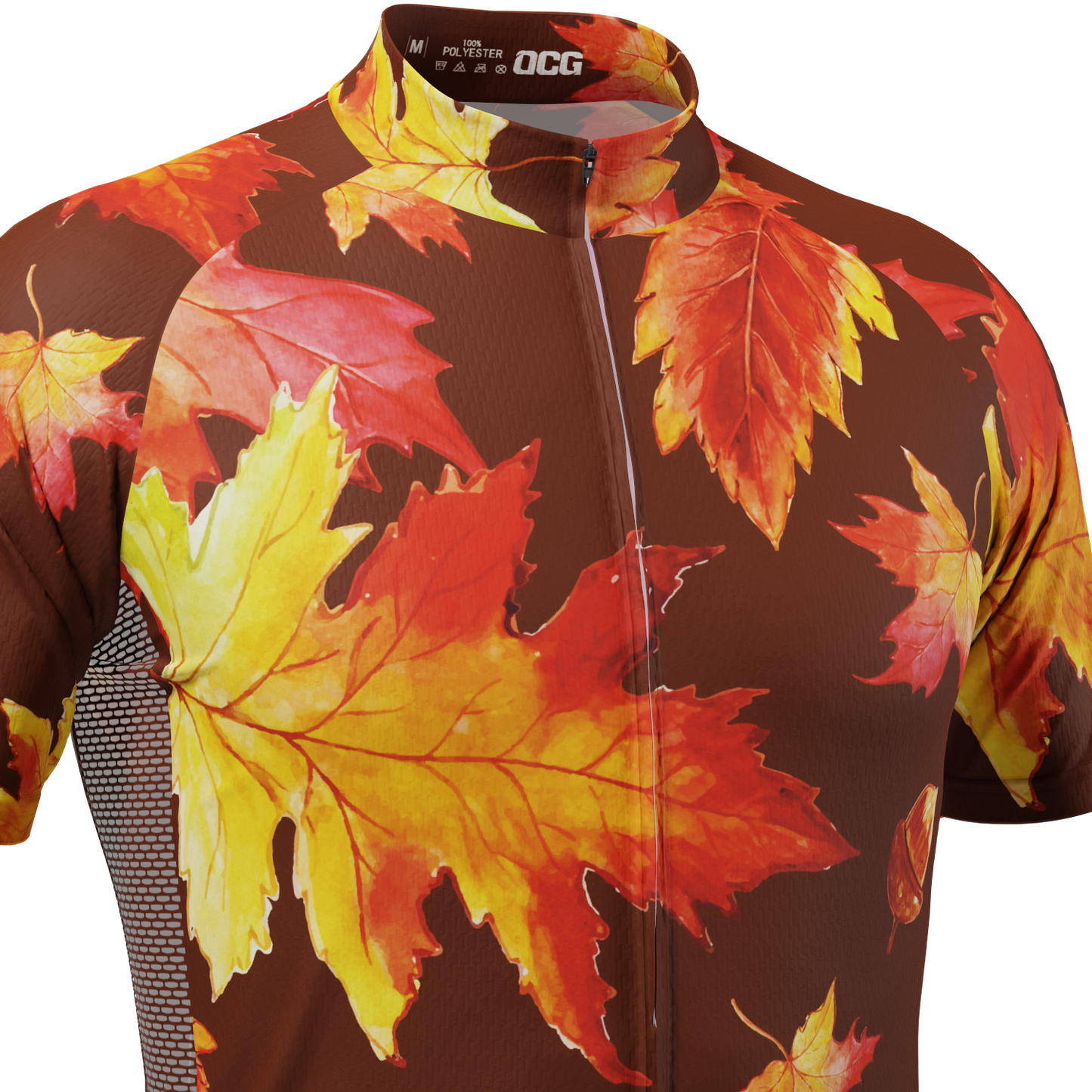 Men's Autumn Acorns Short Sleeve Cycling Jersey