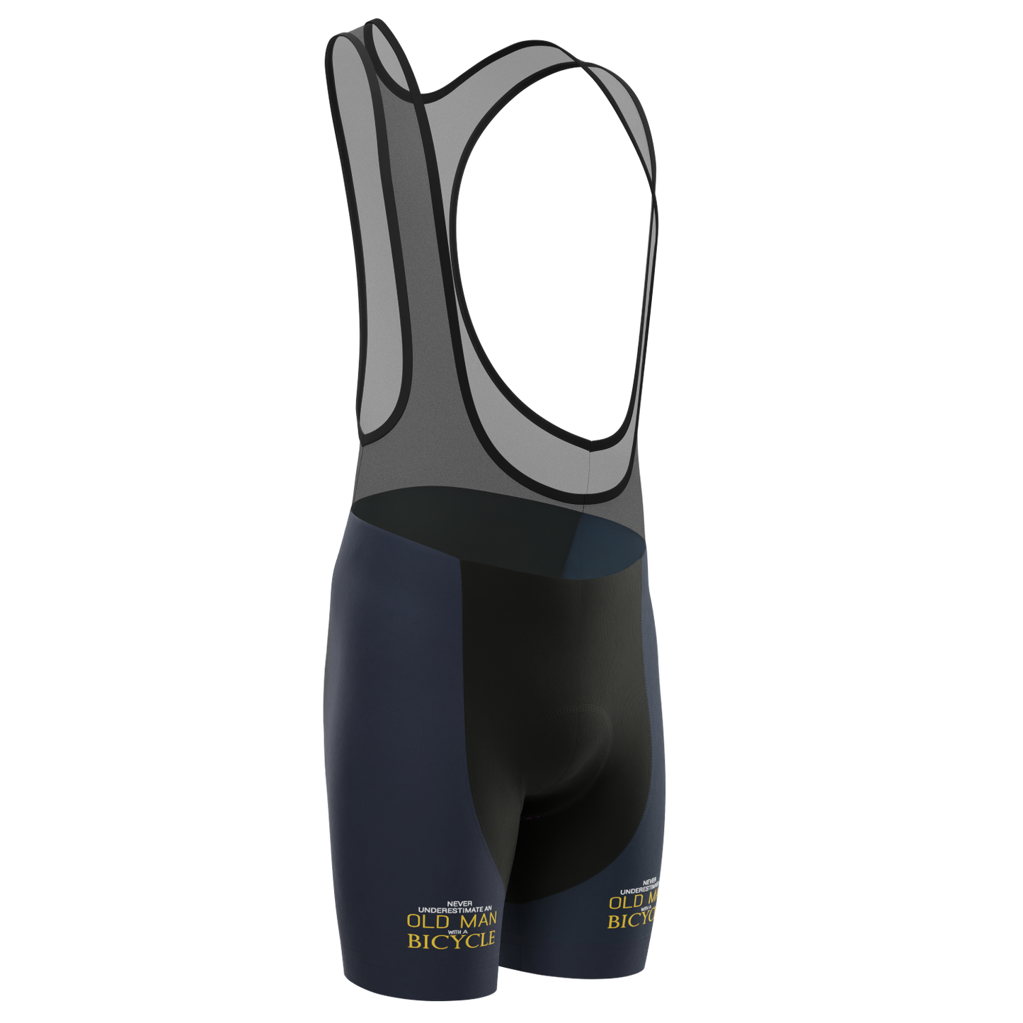 Men's Never Underestimate an Old Man Gel Padded Cycling Bib