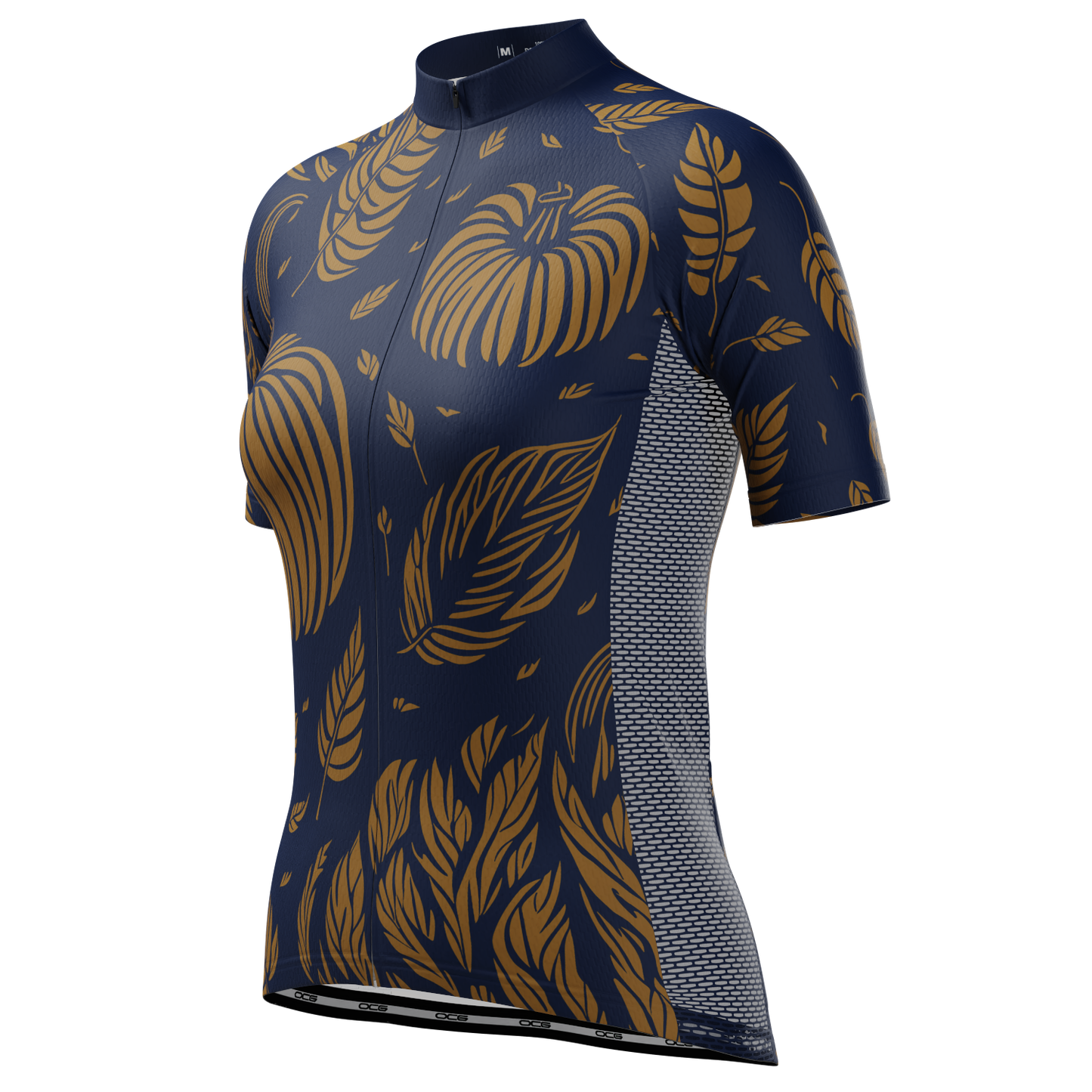 Women's Fall Pumpkins Short Sleeve Cycling Jersey
