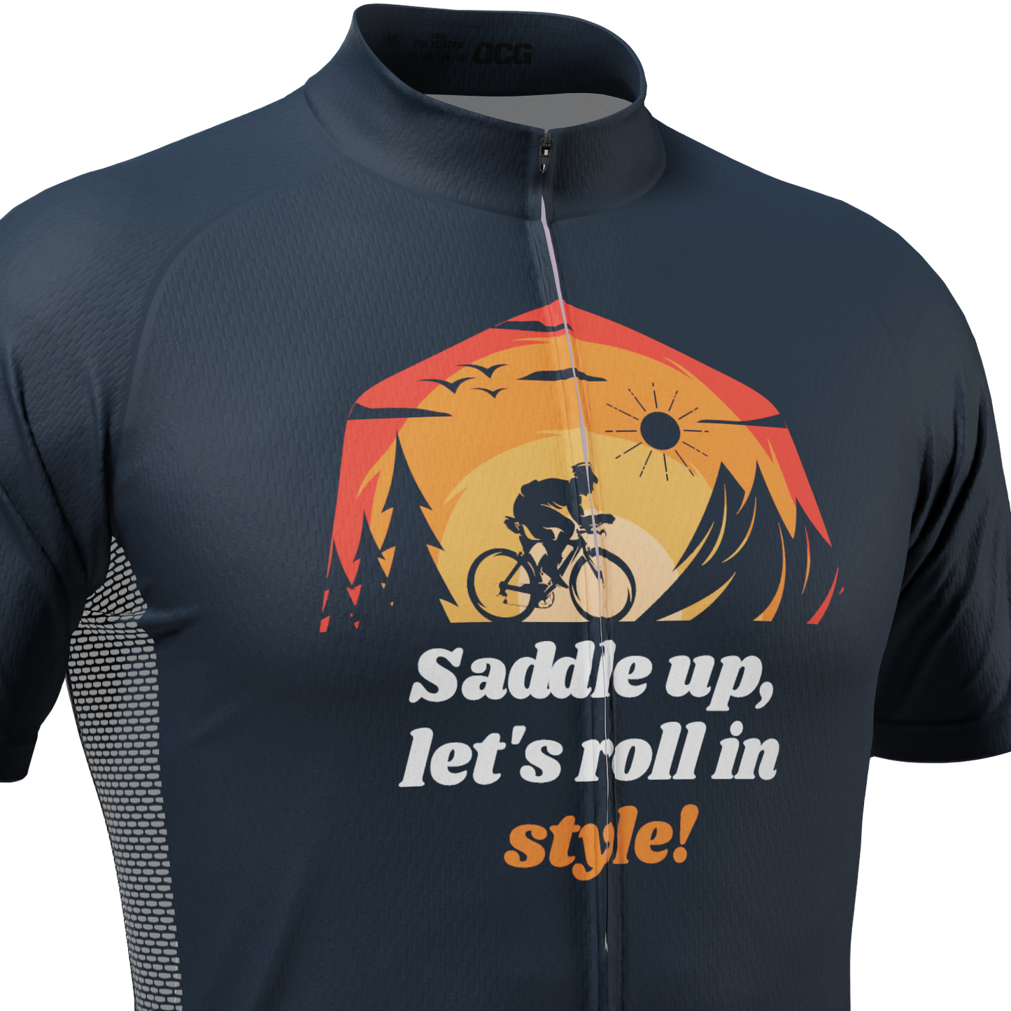 Men's Saddle Up, Let's Roll In Style! Short Sleeve Cycling Jersey