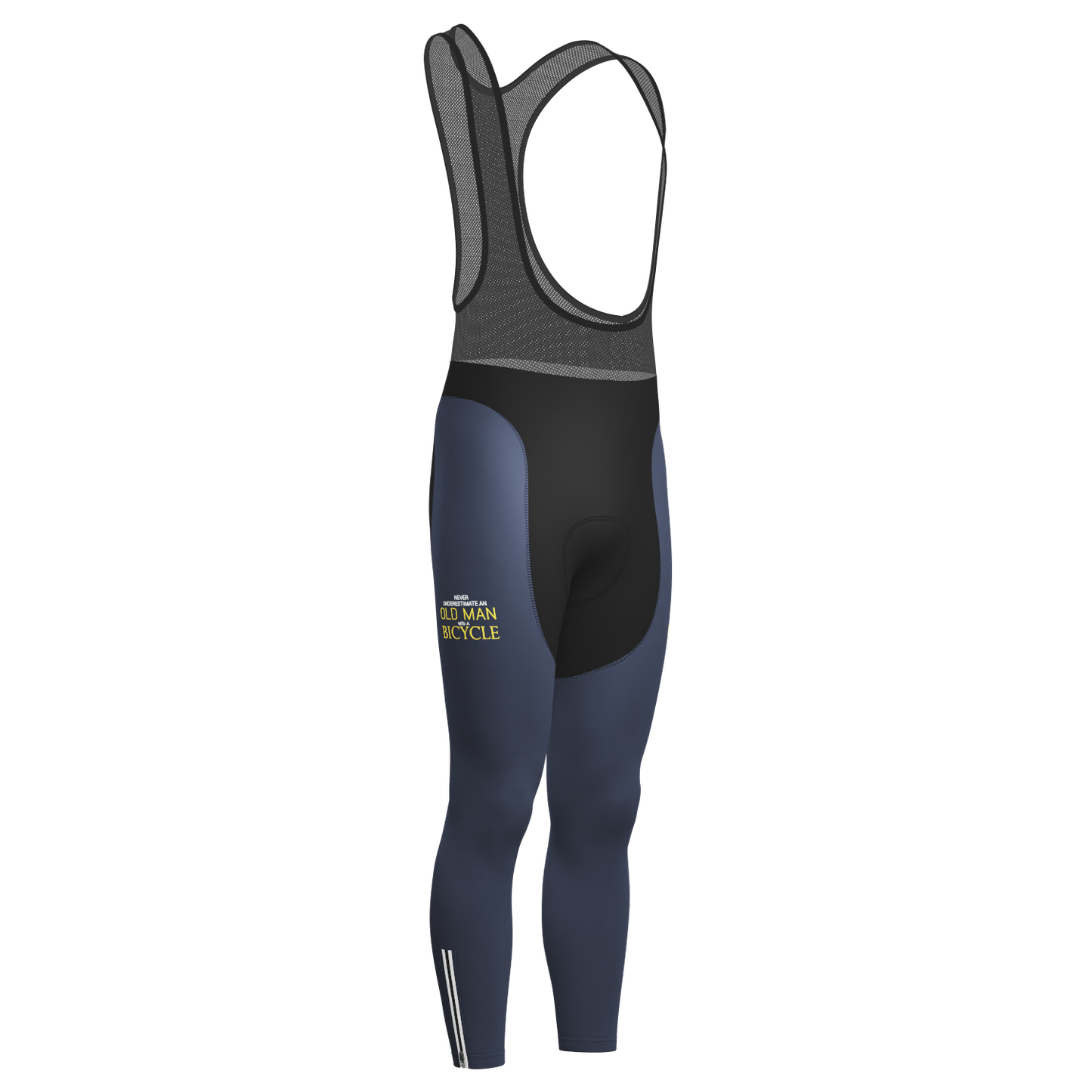 Men's Never Underestimate an Old Man Gel Padded Cycling Bib-Tights